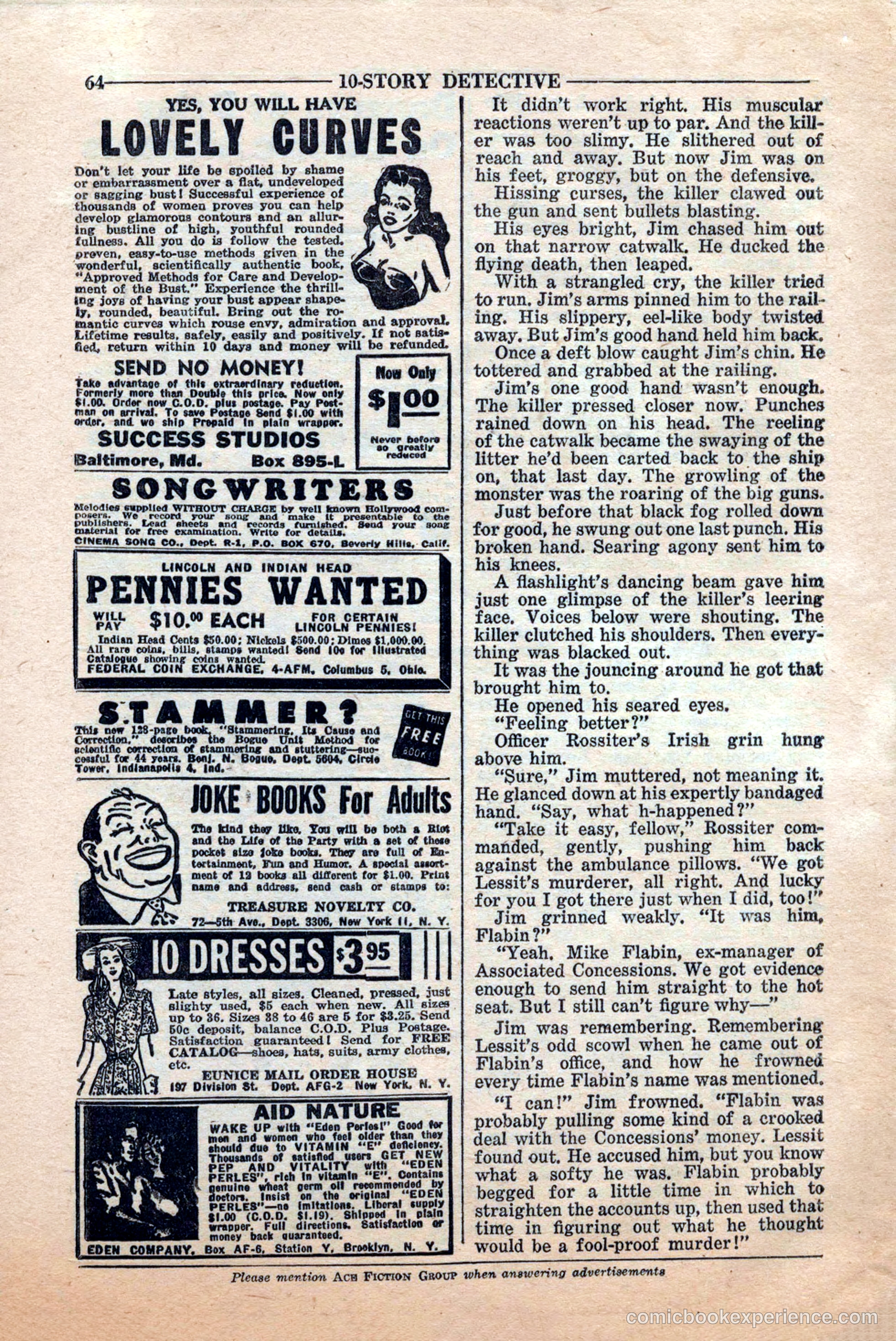 10-Story Detective, June 1945 — page 66 of 68