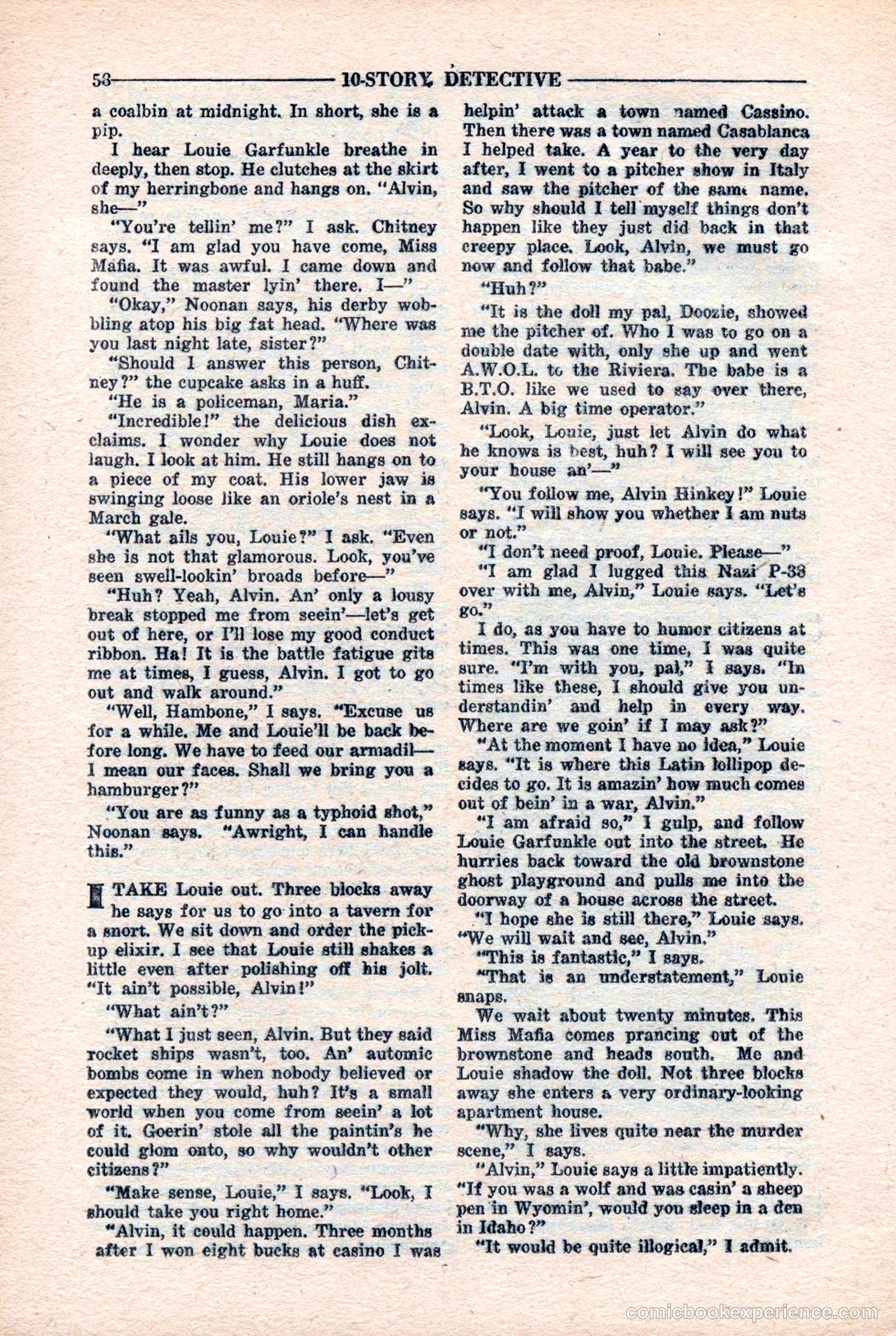 10-Story Detective Magazine, April 1946 — page 60 of 84