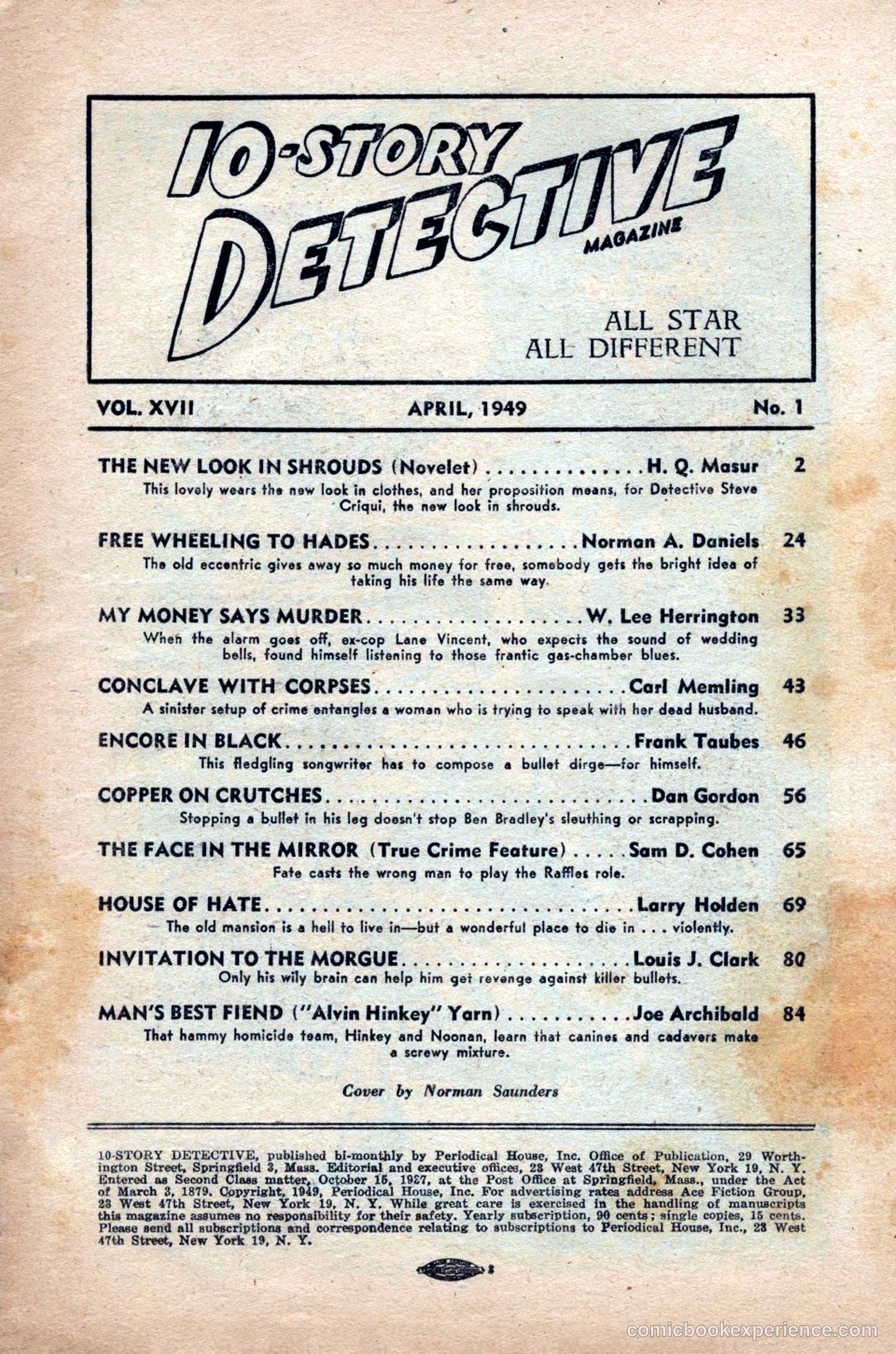 10-Story Detective Magazine, April 1949 — page 3 of 100