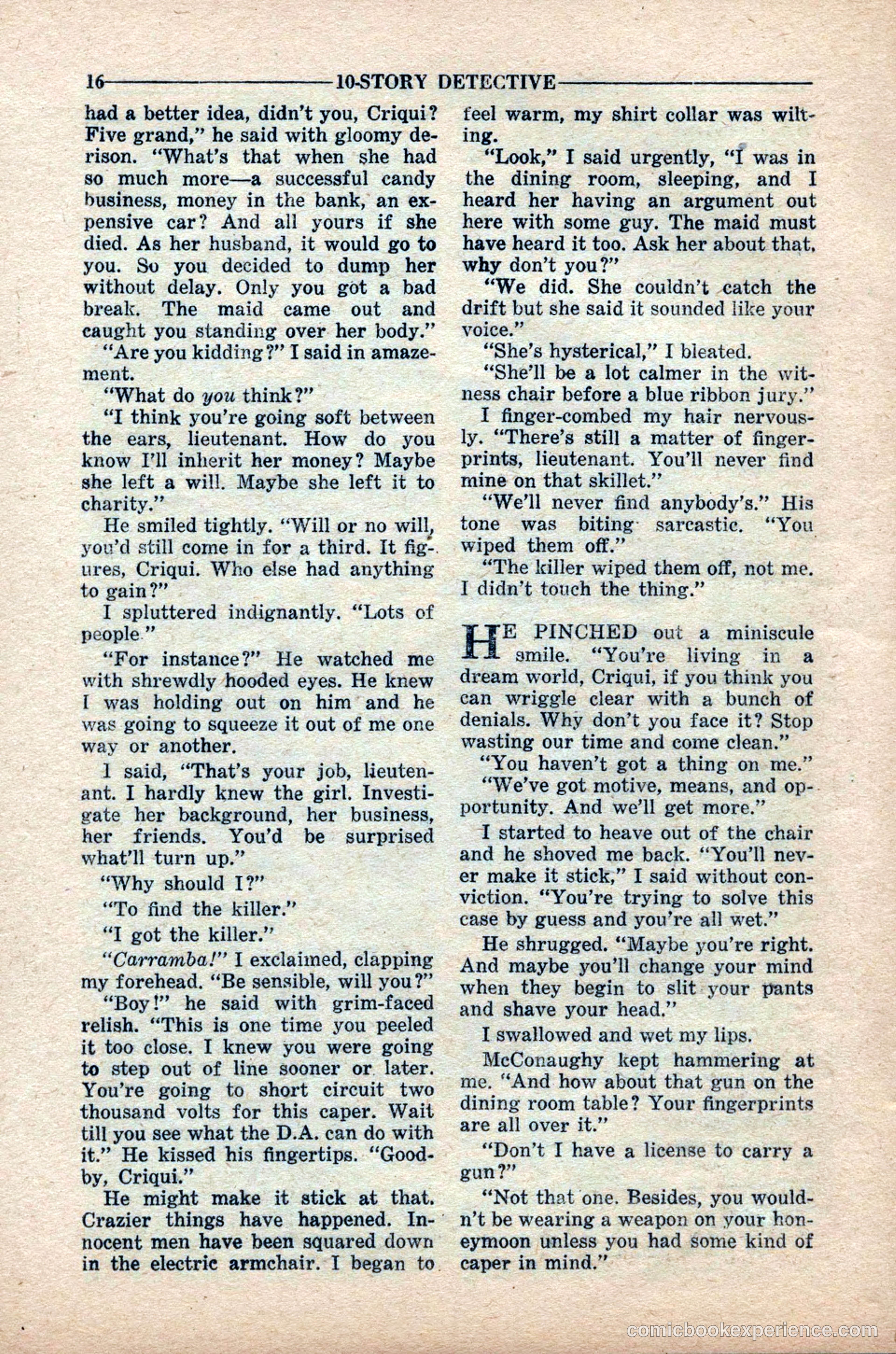 10-Story Detective Magazine, April 1949 — page 18 of 100