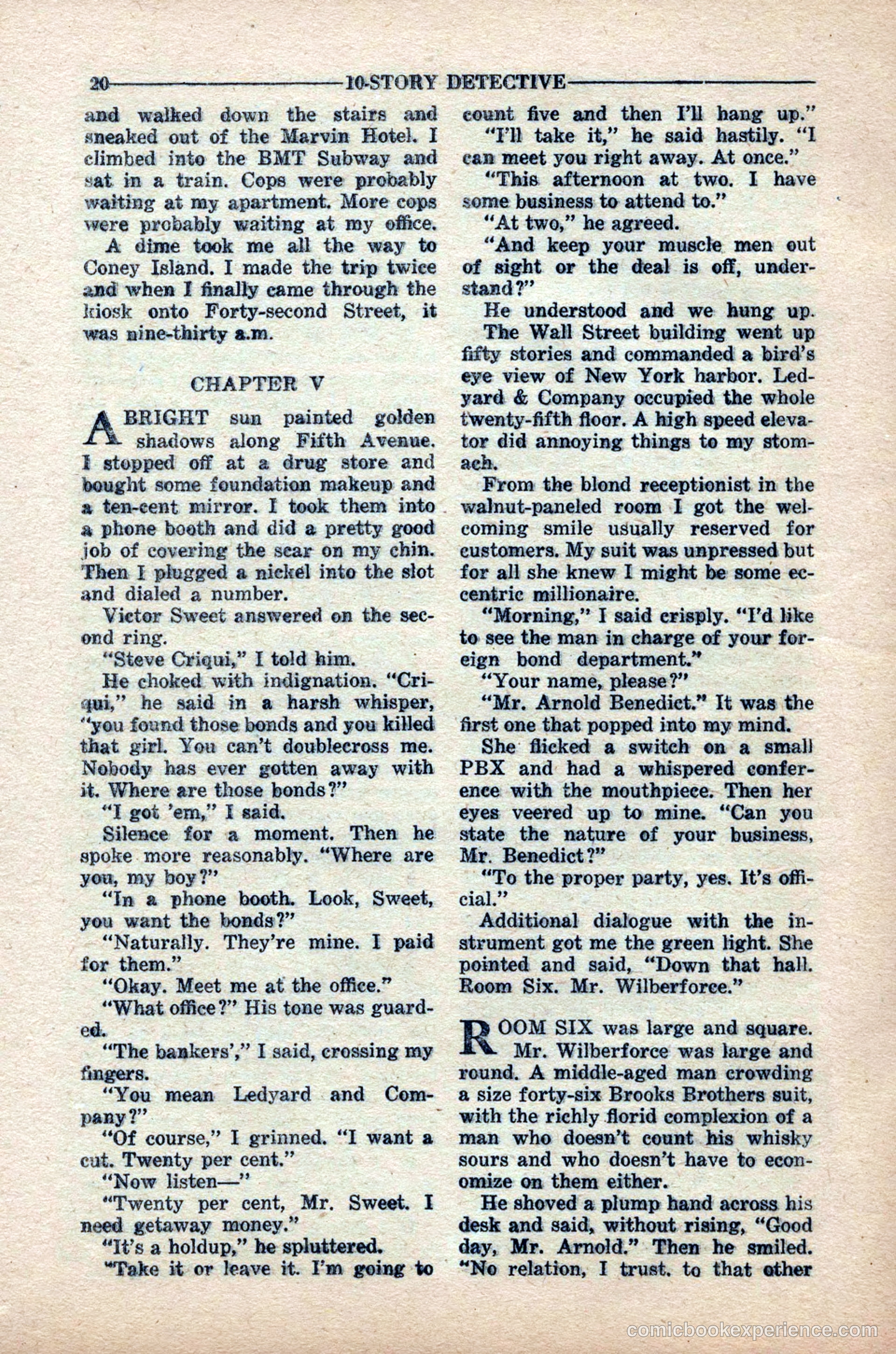 10-Story Detective Magazine, April 1949 — page 22 of 100