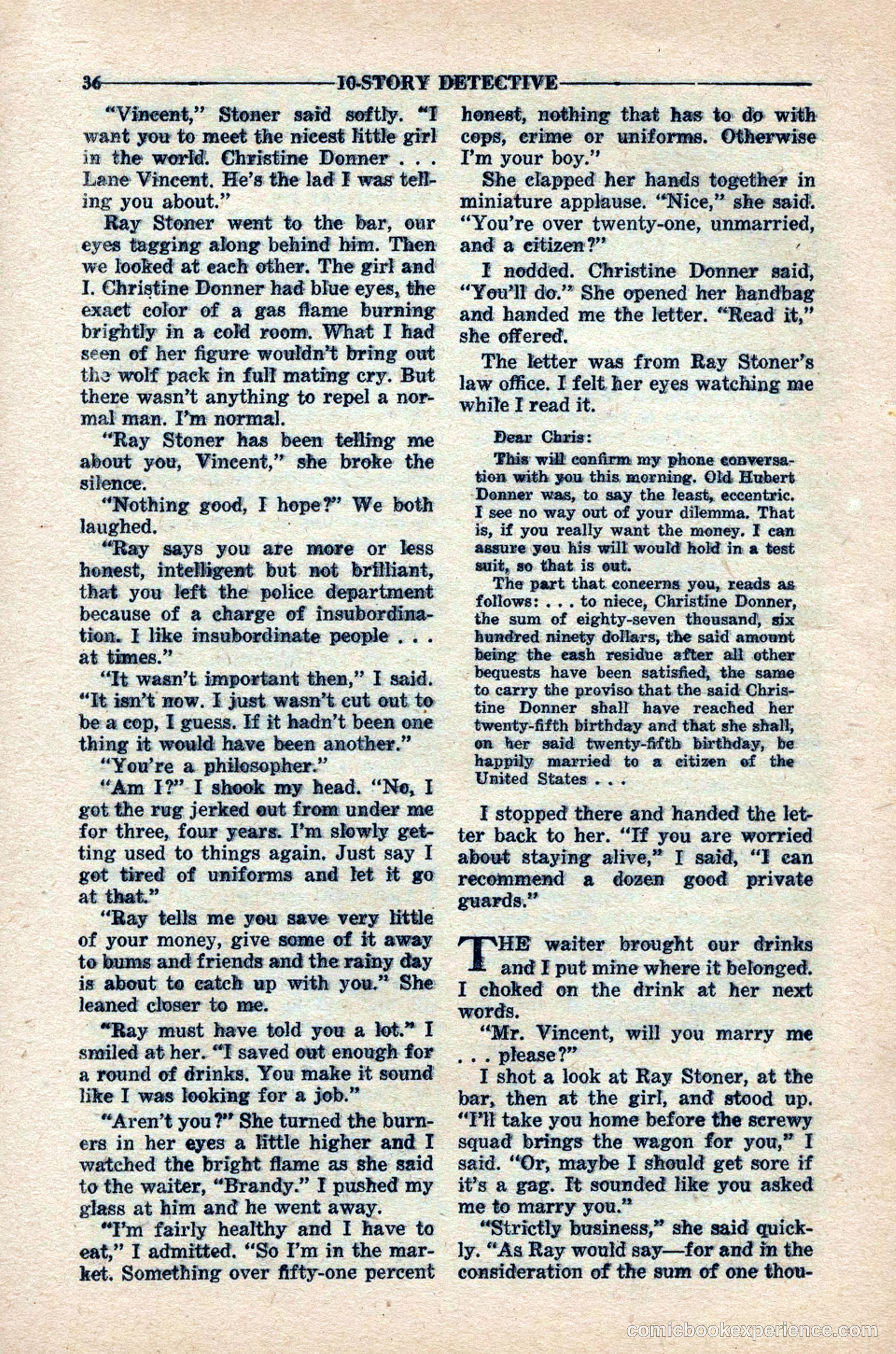 10-Story Detective Magazine, April 1949 — page 38 of 100