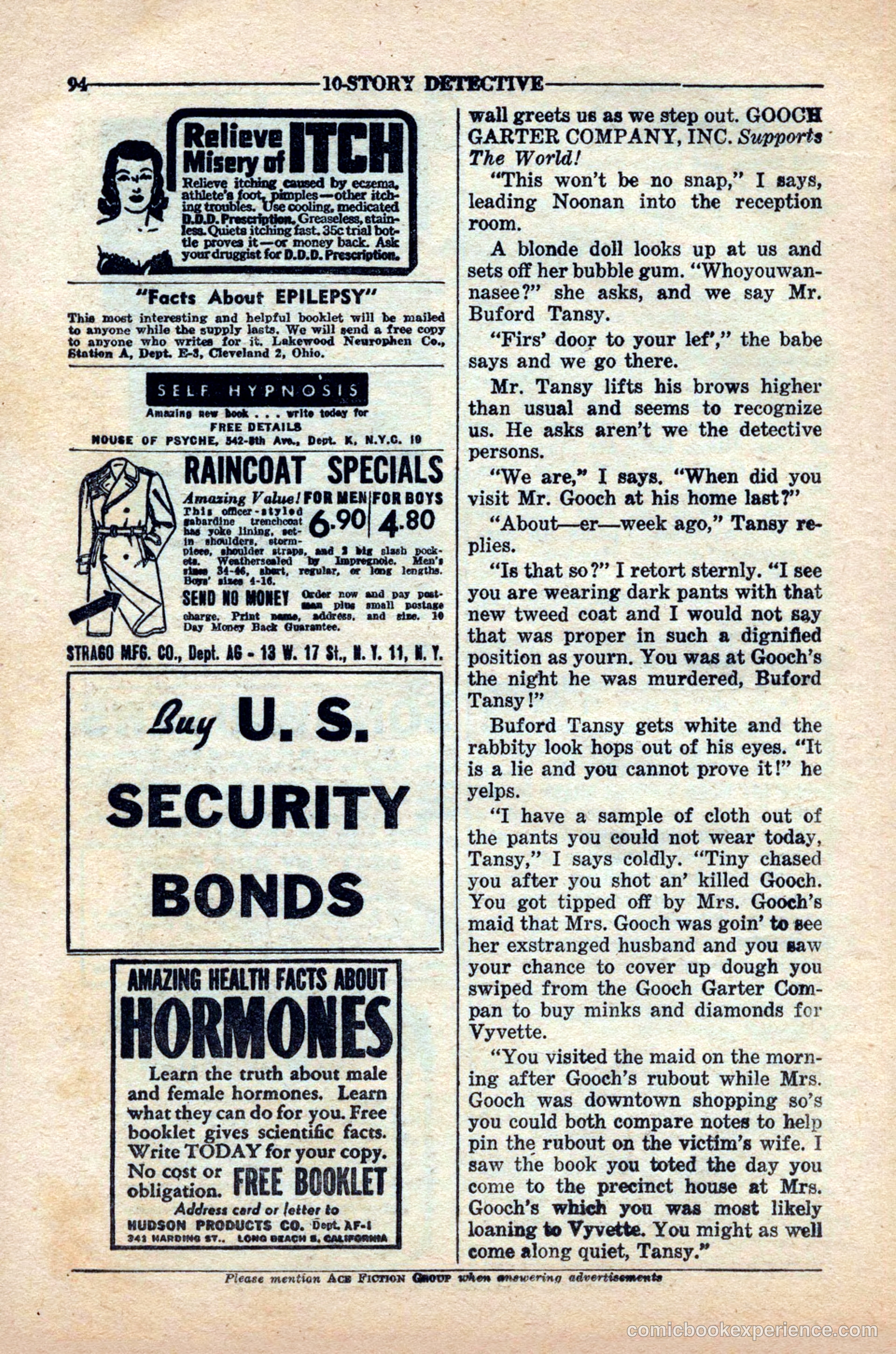 10-Story Detective Magazine, April 1949 — page 96 of 100