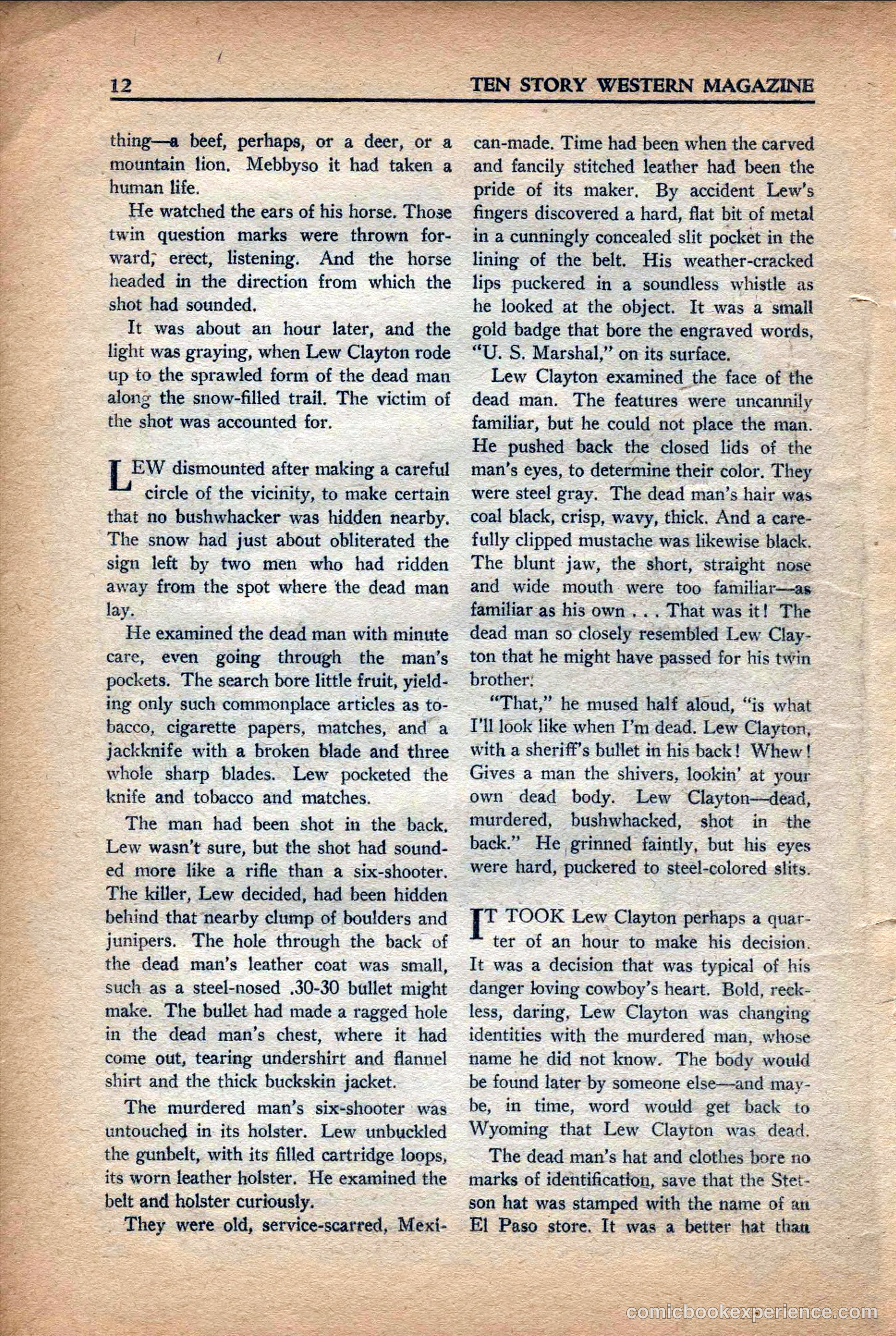 10 Story Western Magazine, May 1937 — page 14 of 132