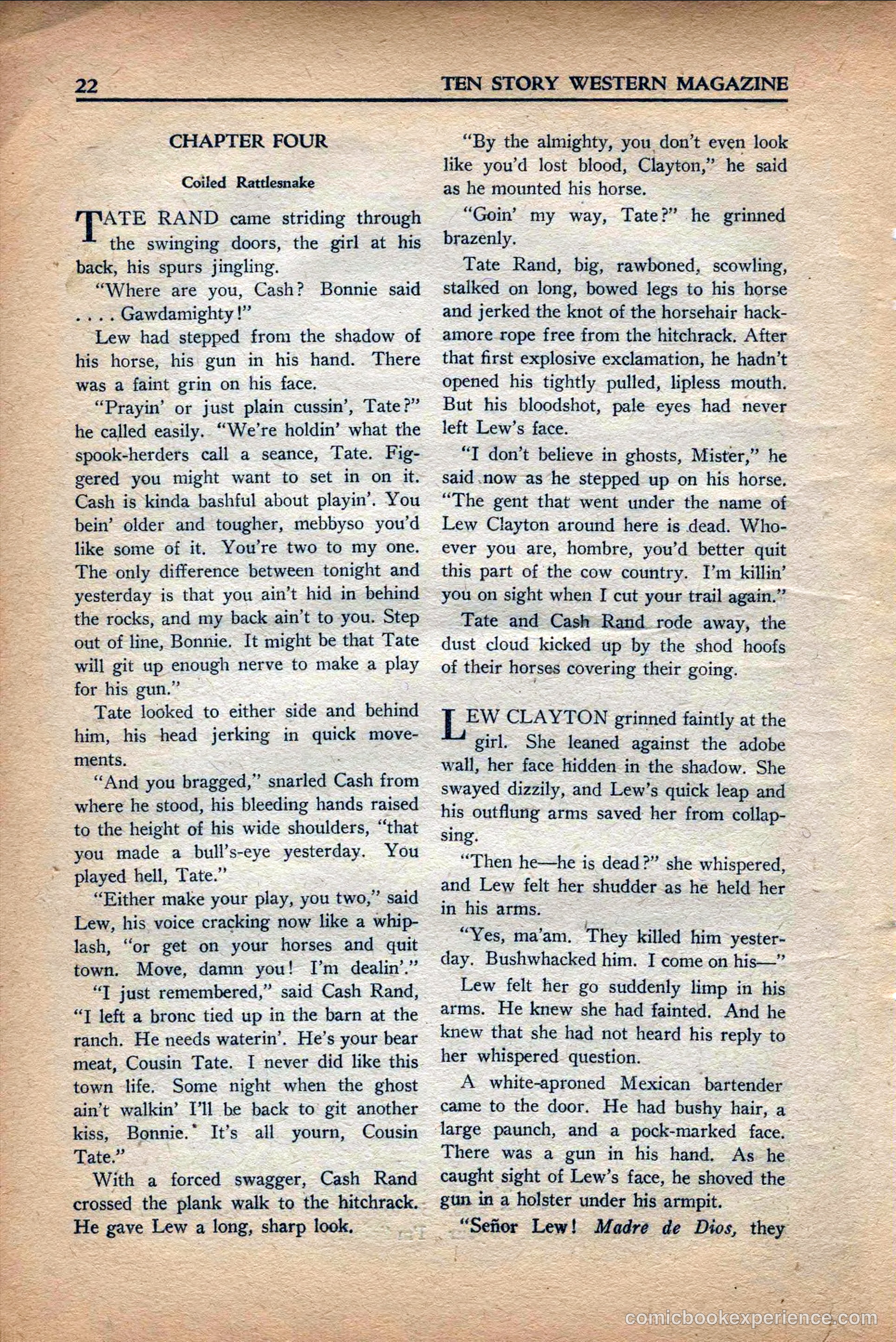 10 Story Western Magazine, May 1937 — page 24 of 132