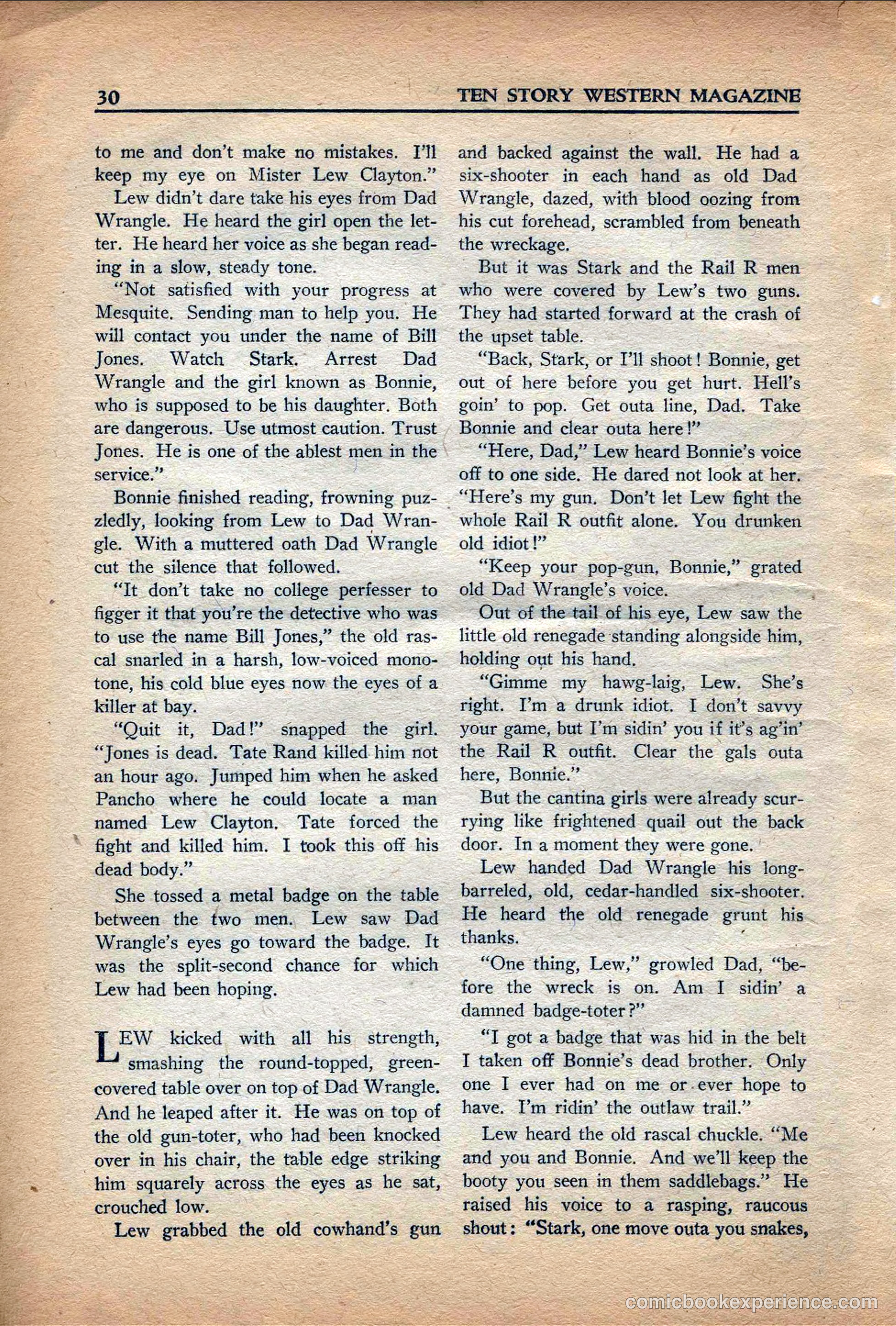 10 Story Western Magazine, May 1937 — page 32 of 132