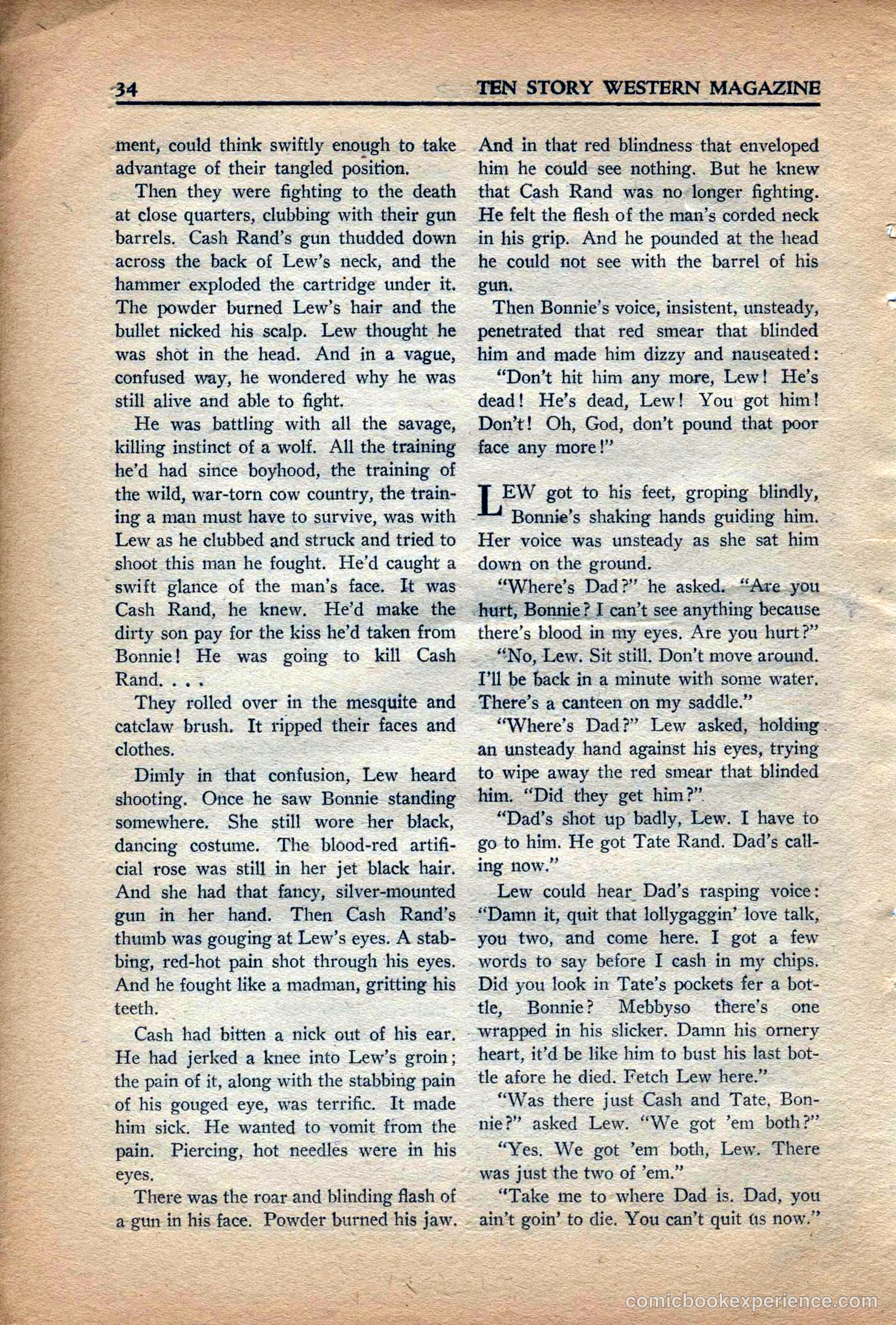 10 Story Western Magazine, May 1937 — page 36 of 132
