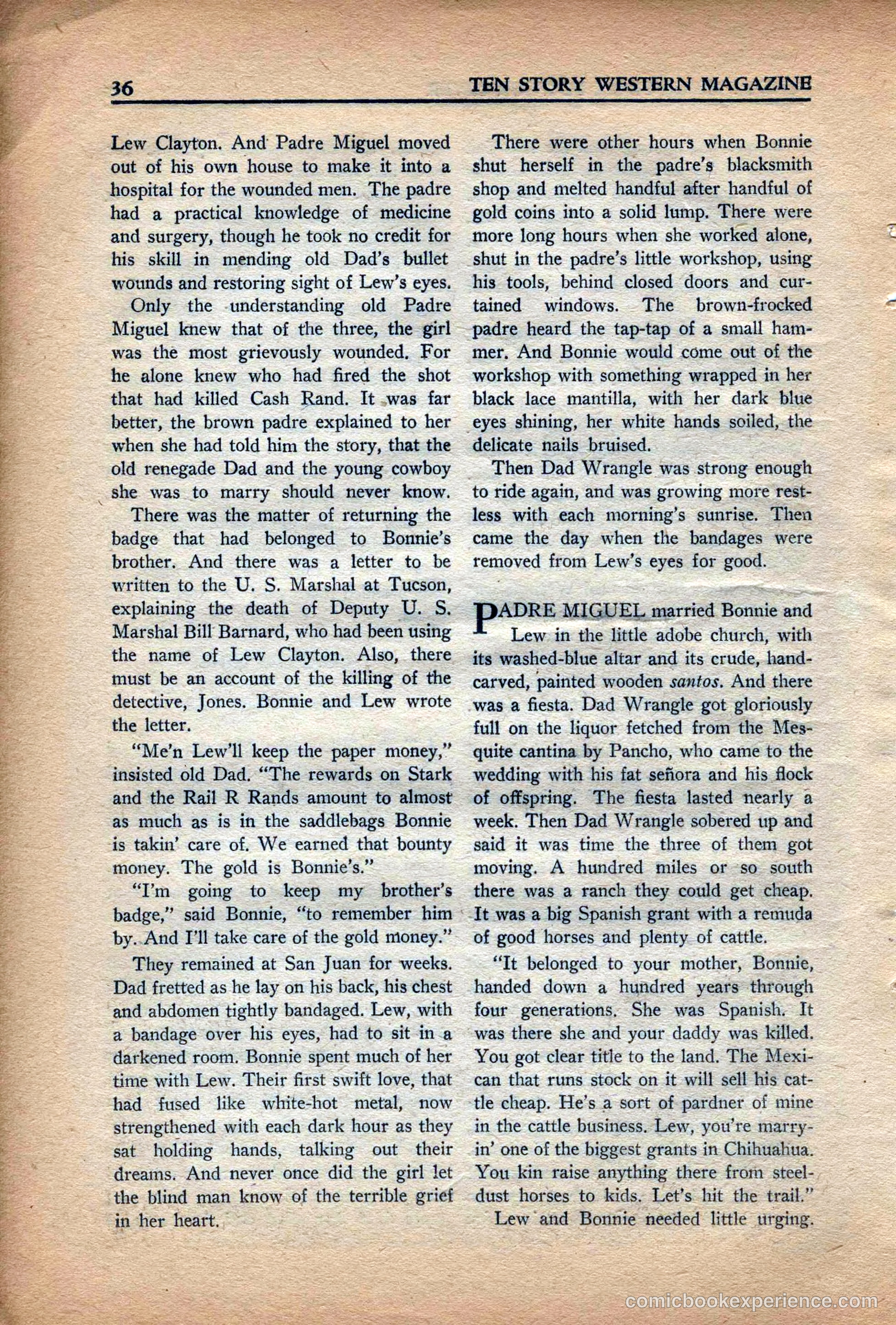 10 Story Western Magazine, May 1937 — page 38 of 132