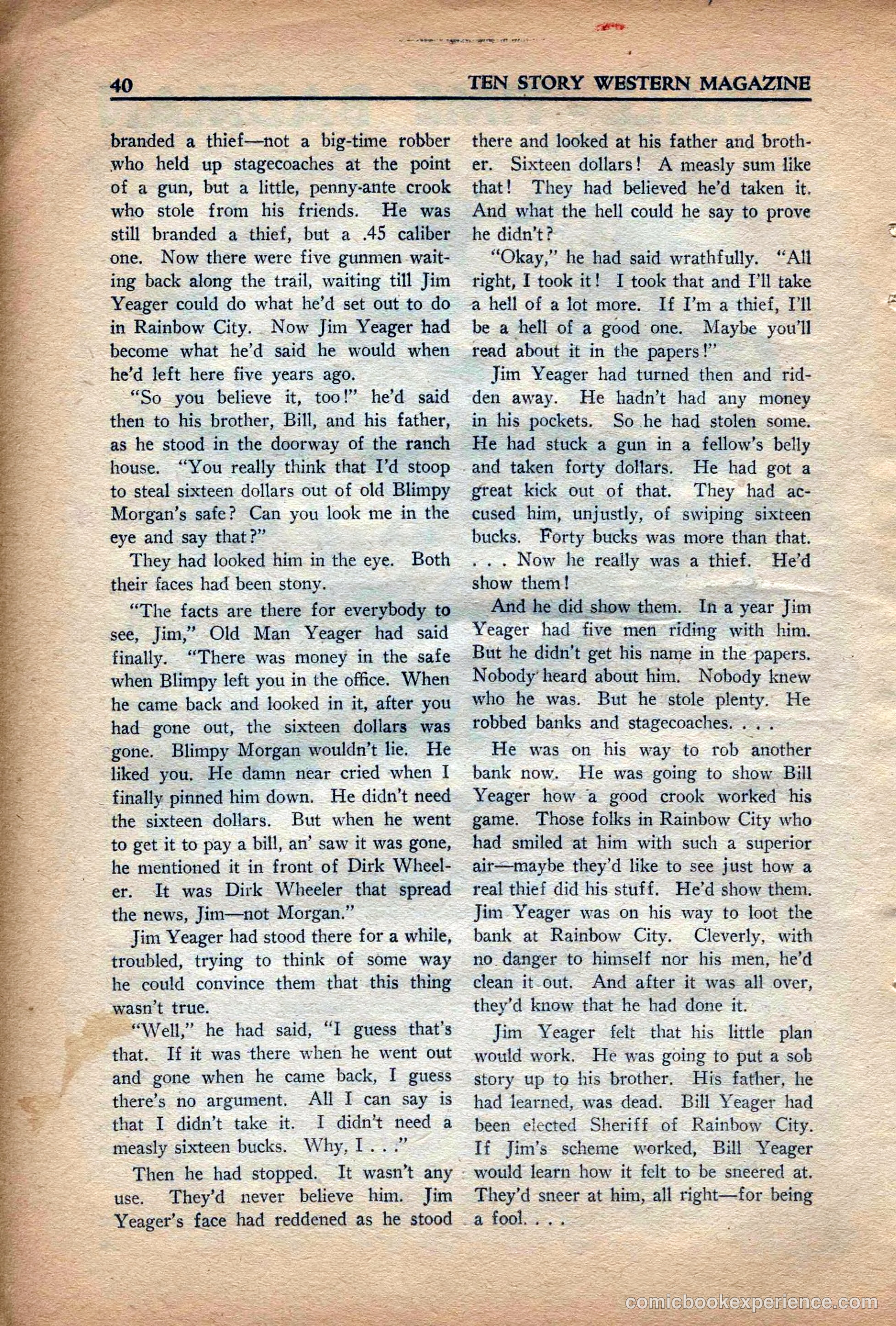 10 Story Western Magazine, May 1937 — page 42 of 132