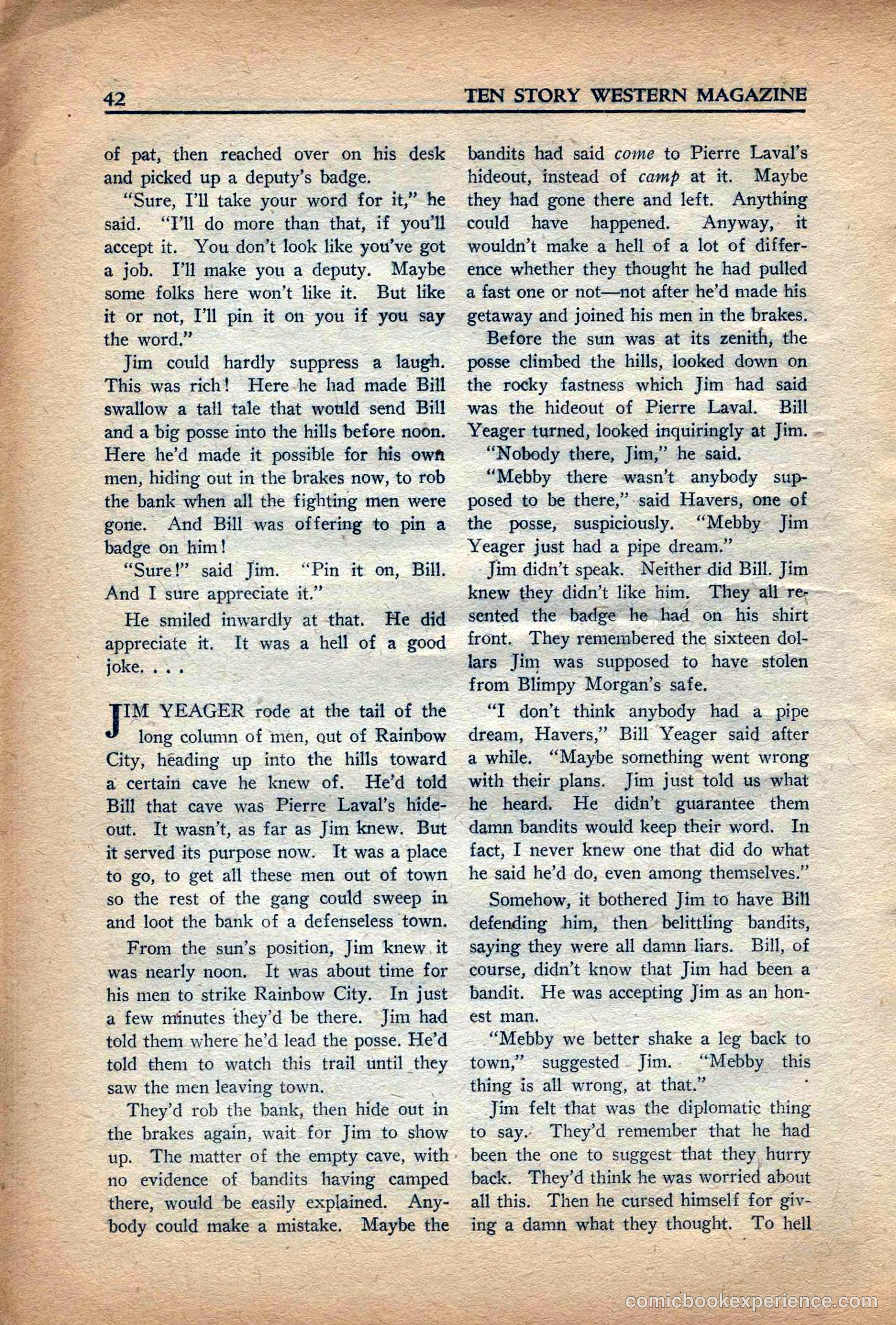 10 Story Western Magazine, May 1937 — page 44 of 132