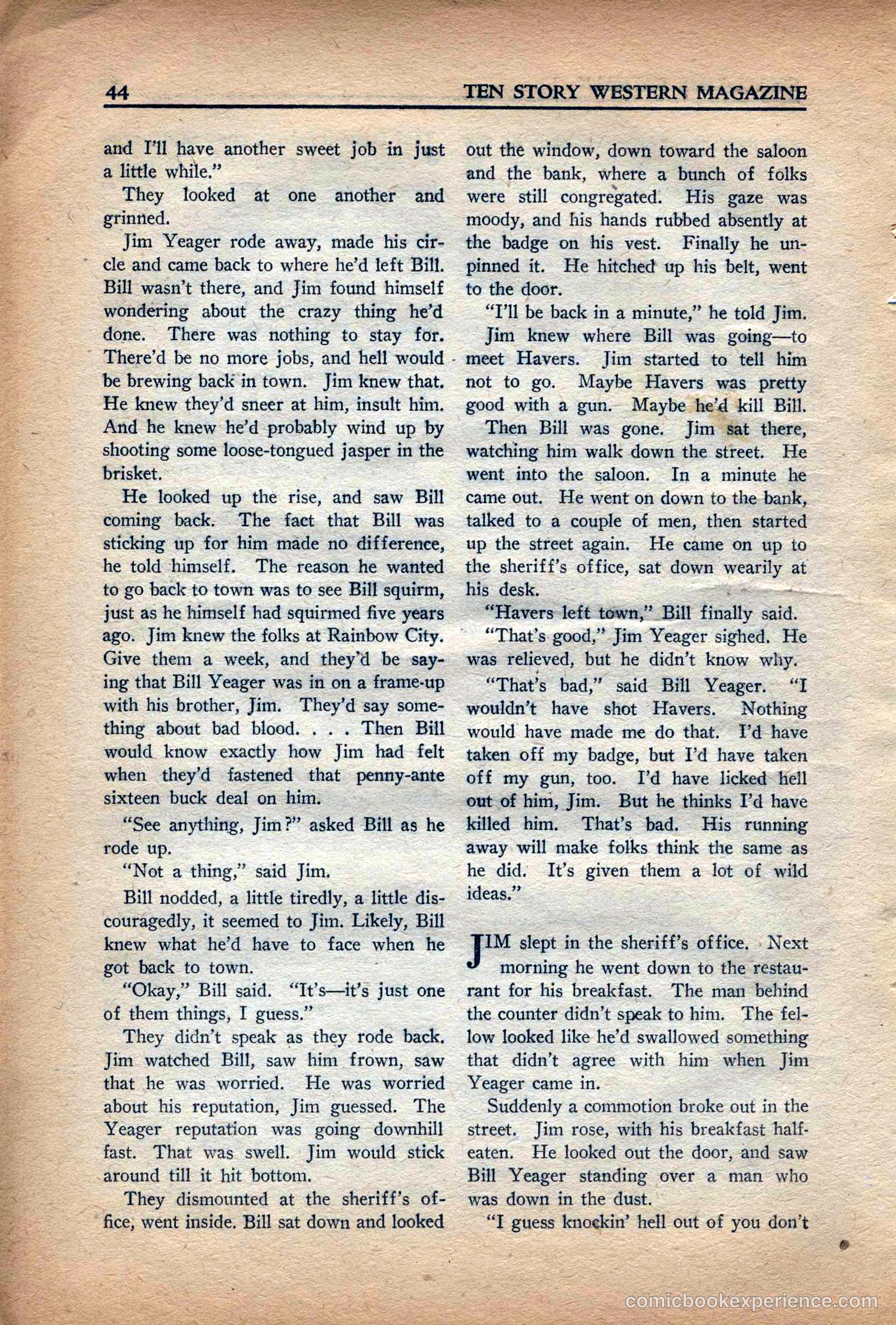 10 Story Western Magazine, May 1937 — page 46 of 132