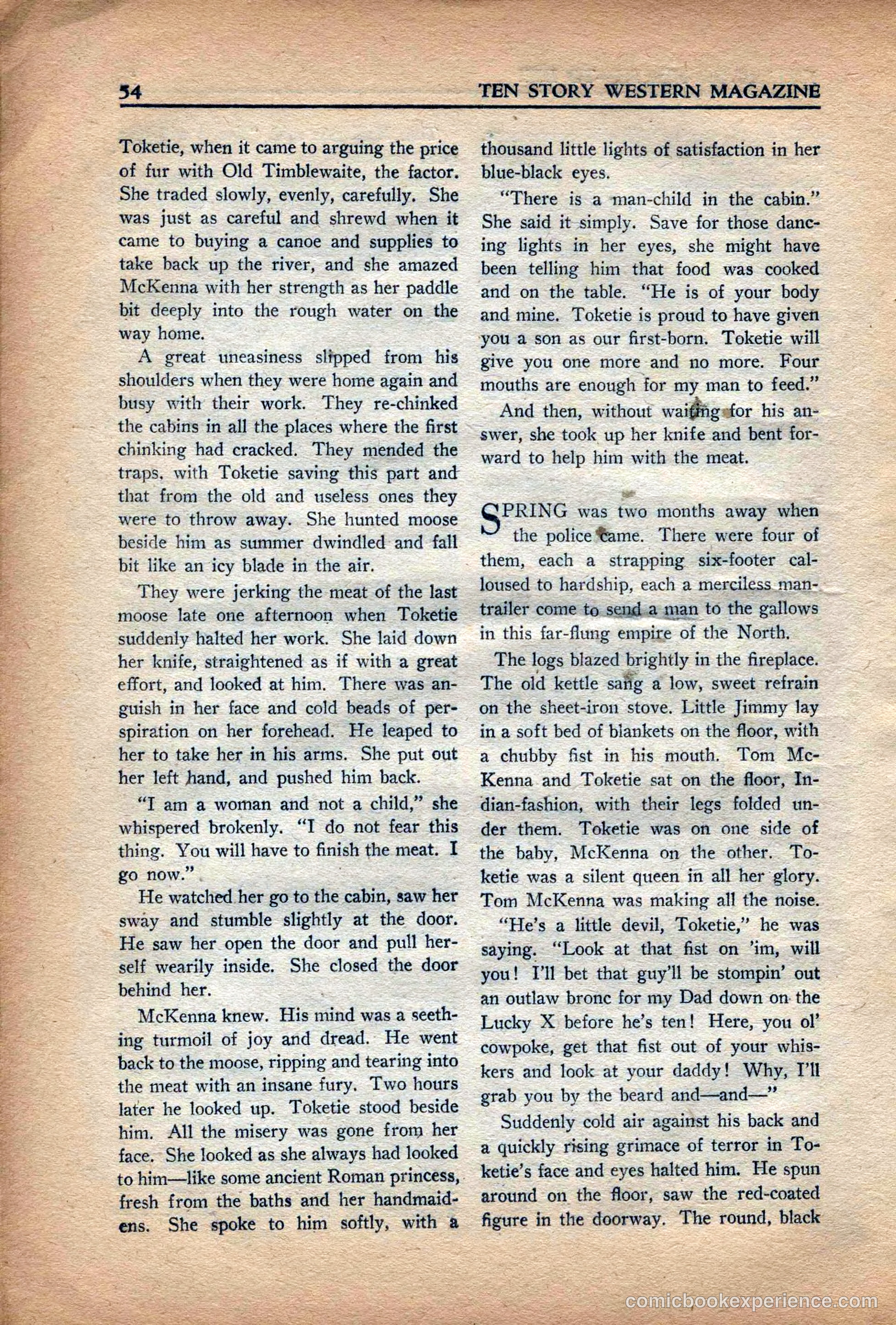 10 Story Western Magazine, May 1937 — page 56 of 132