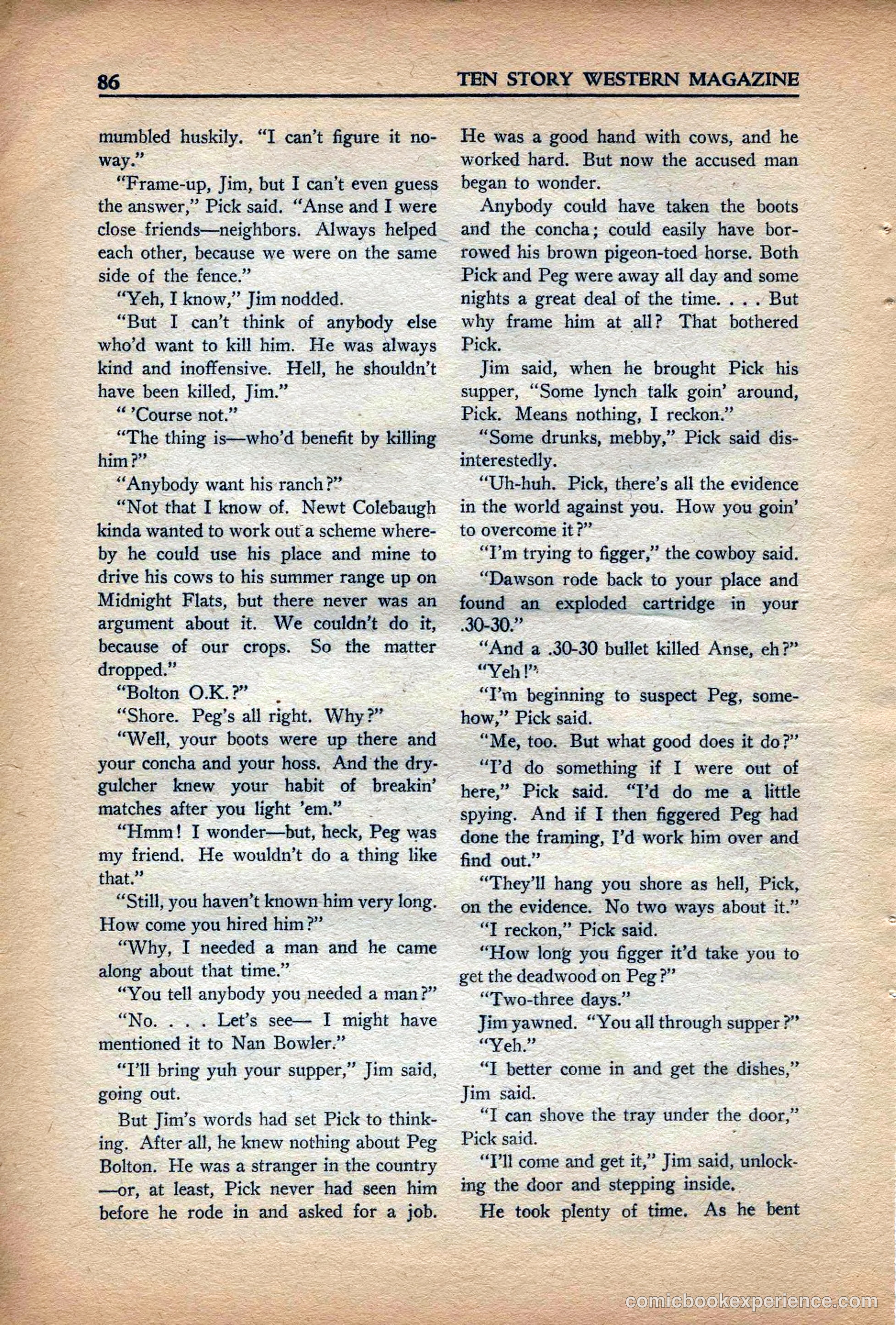 10 Story Western Magazine, May 1937 — page 88 of 132