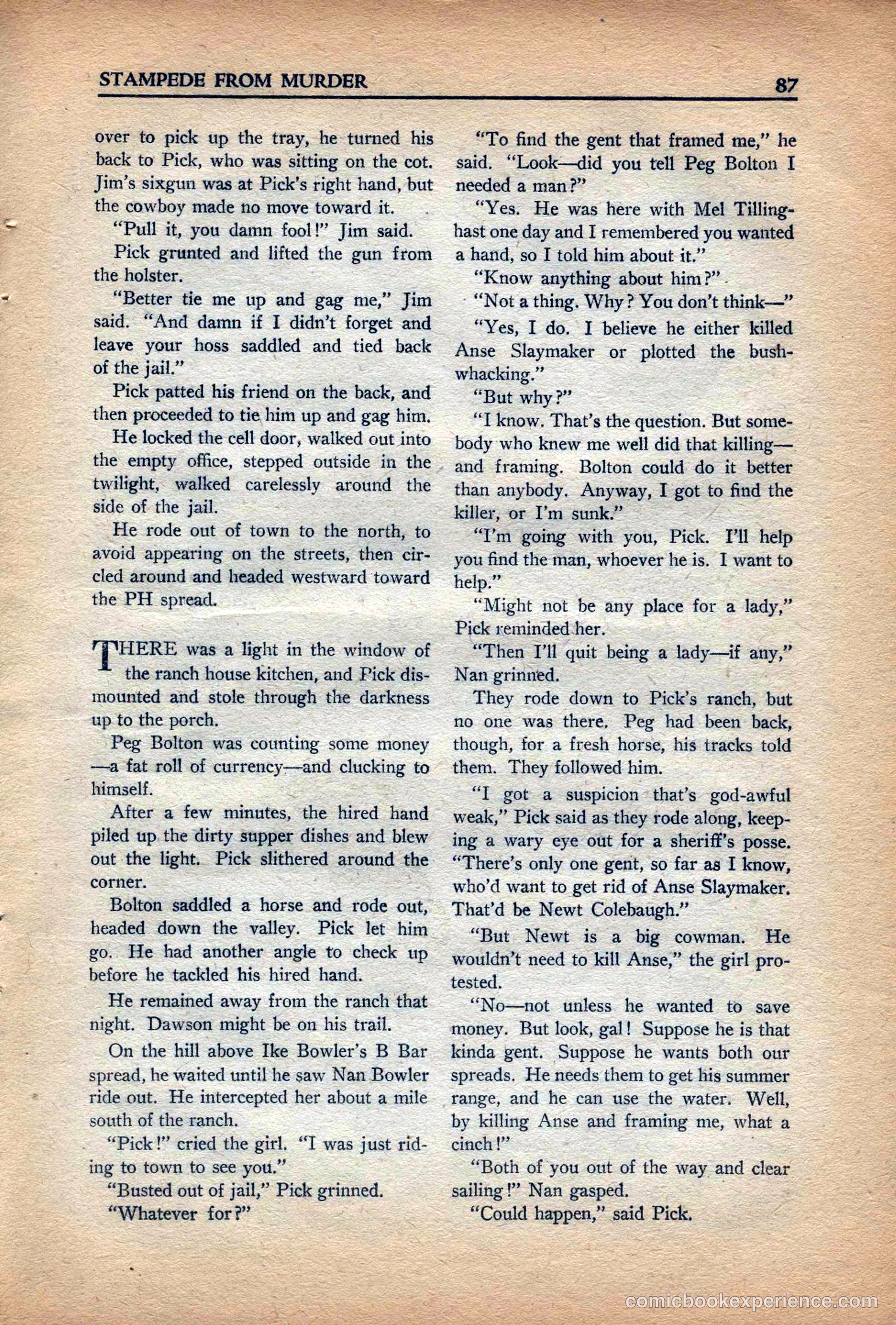 10 Story Western Magazine, May 1937 — page 89 of 132