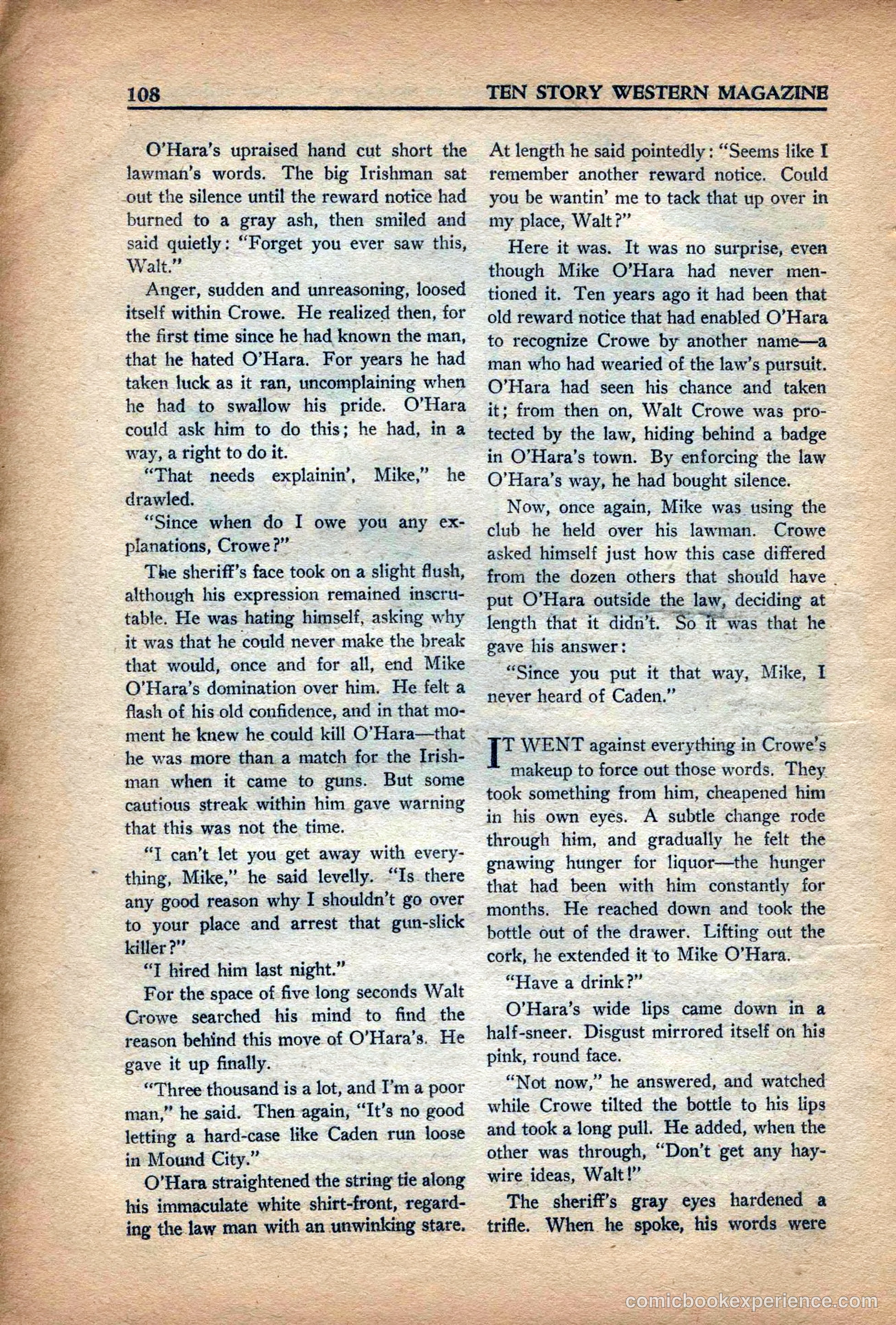 10 Story Western Magazine, May 1937 — page 110 of 132