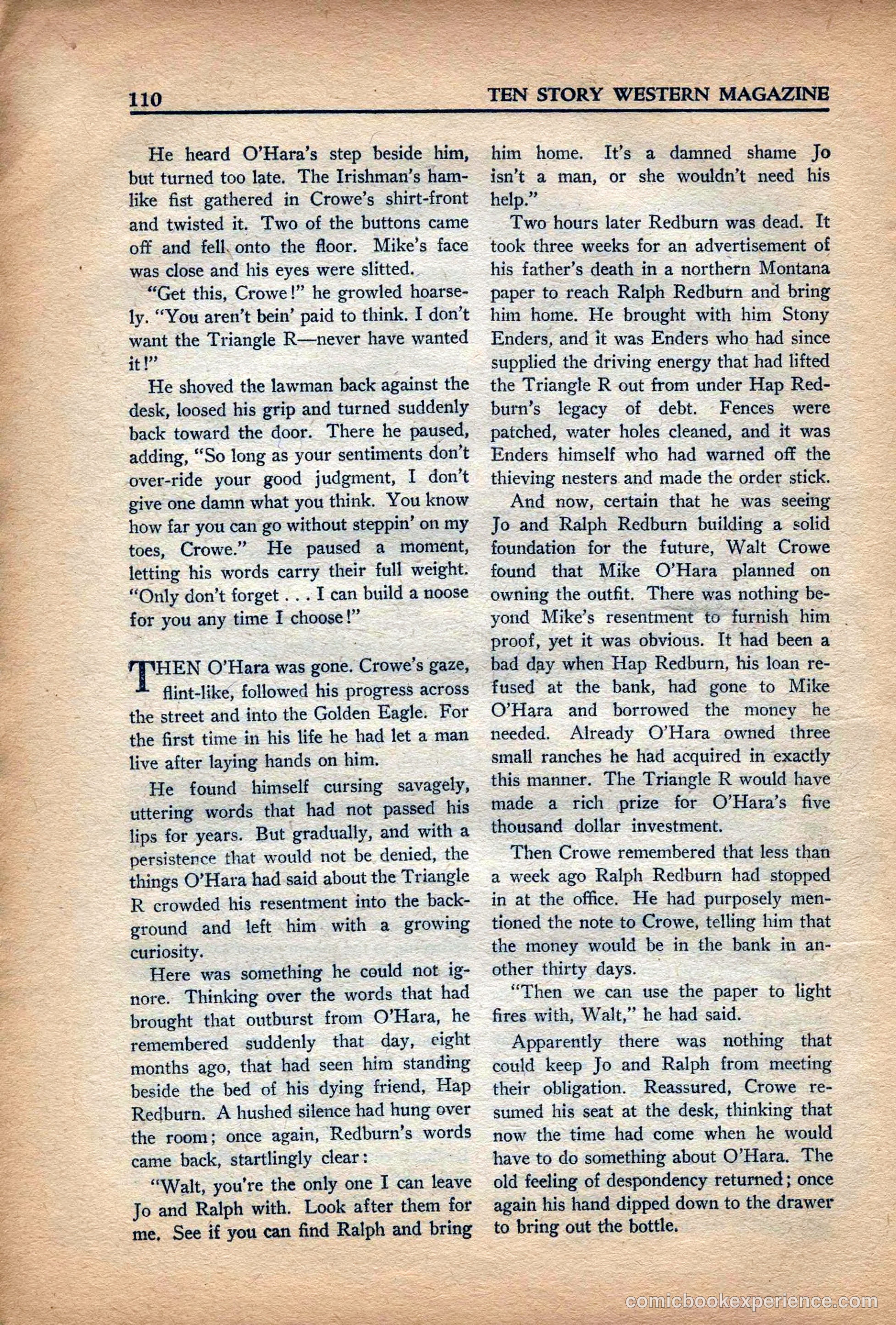 10 Story Western Magazine, May 1937 — page 112 of 132