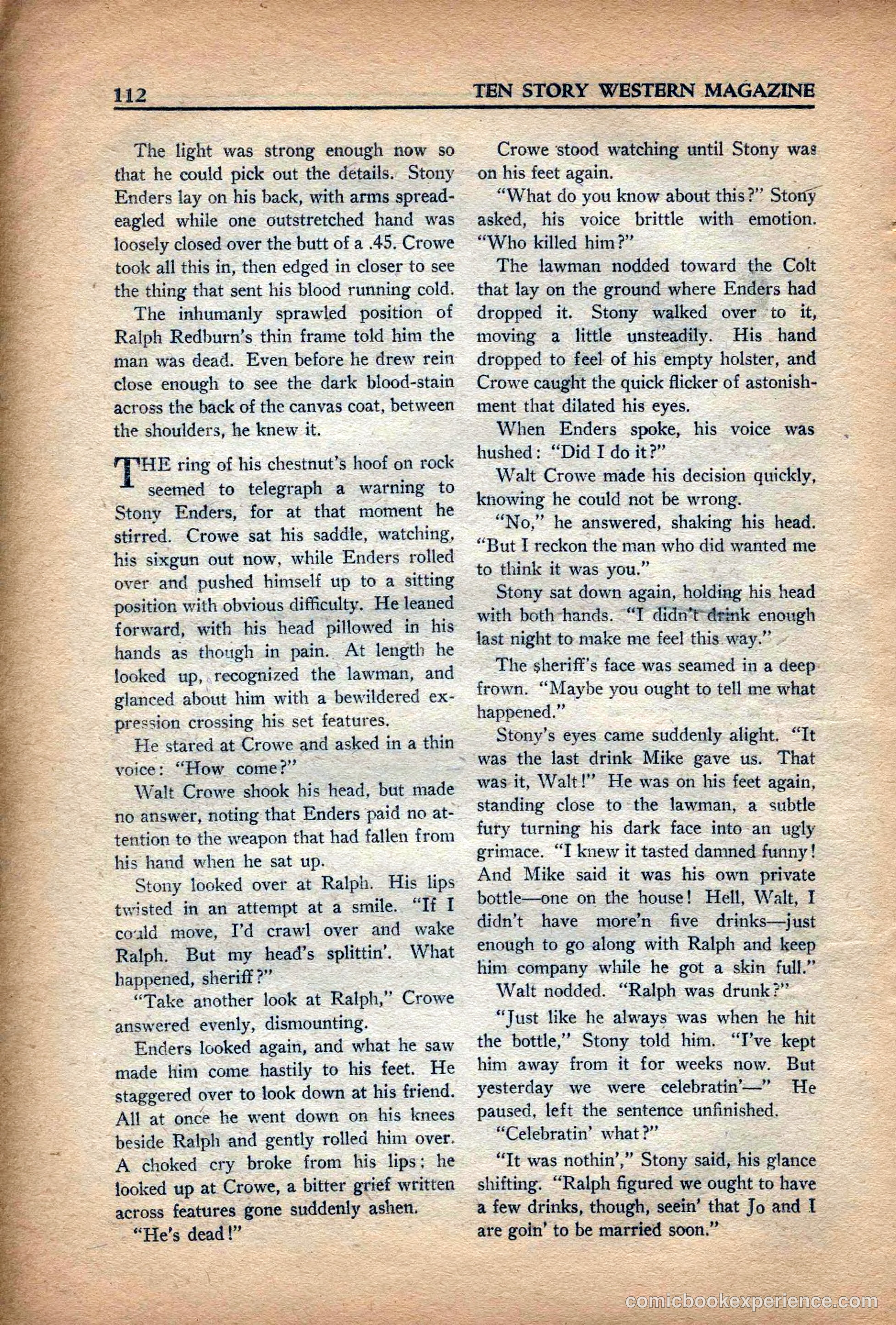 10 Story Western Magazine, May 1937 — page 114 of 132