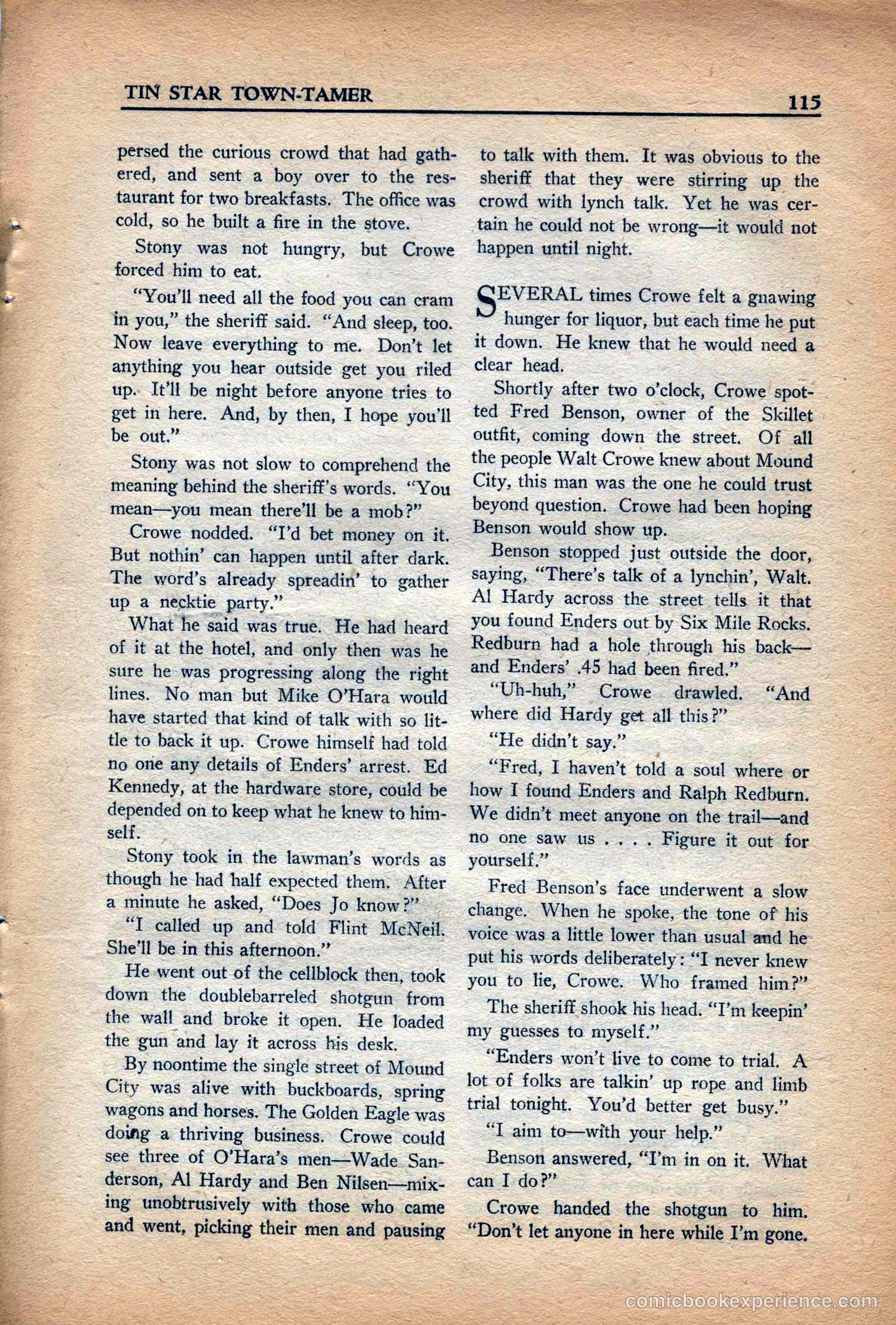 10 Story Western Magazine, May 1937 — page 117 of 132