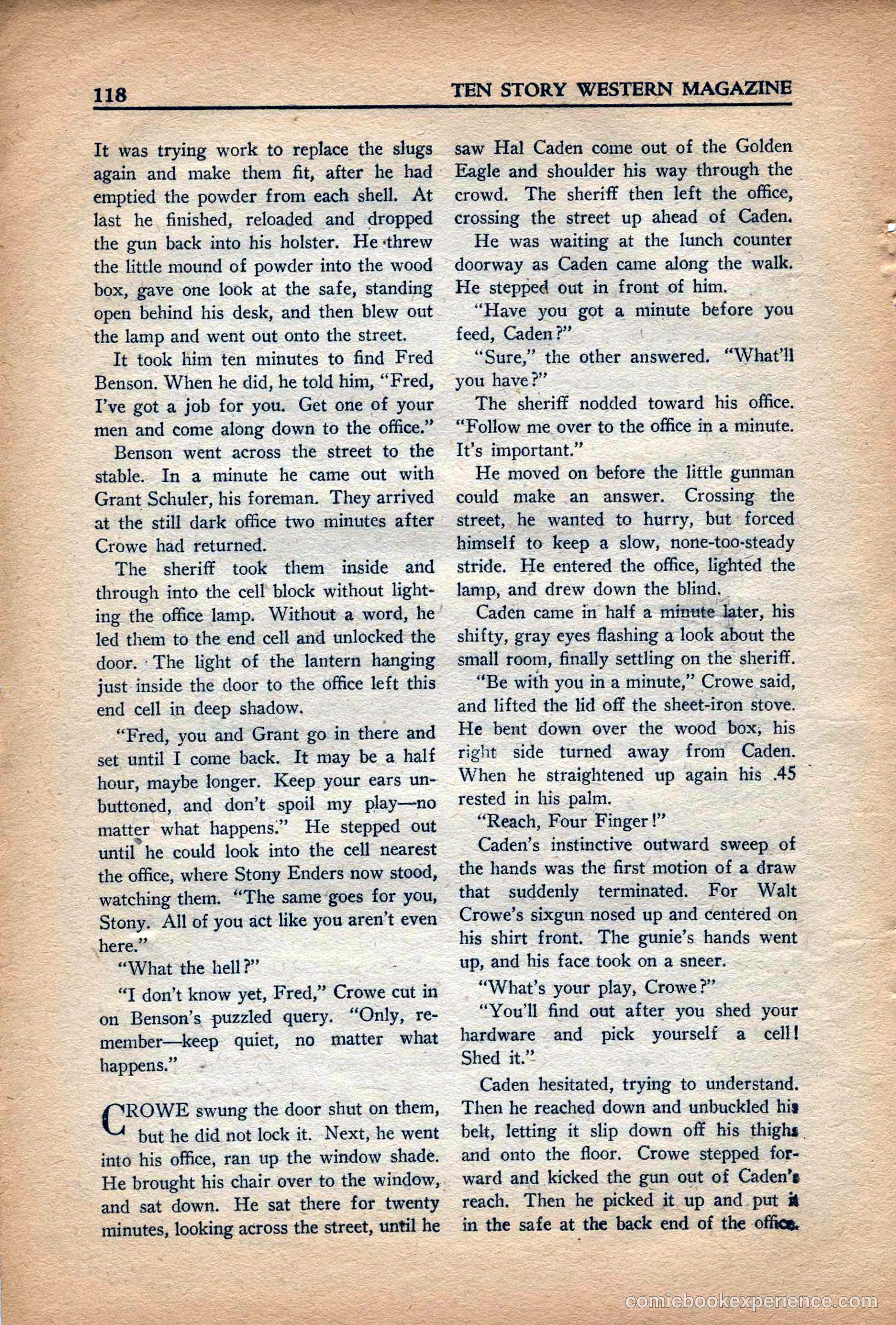 10 Story Western Magazine, May 1937 — page 120 of 132