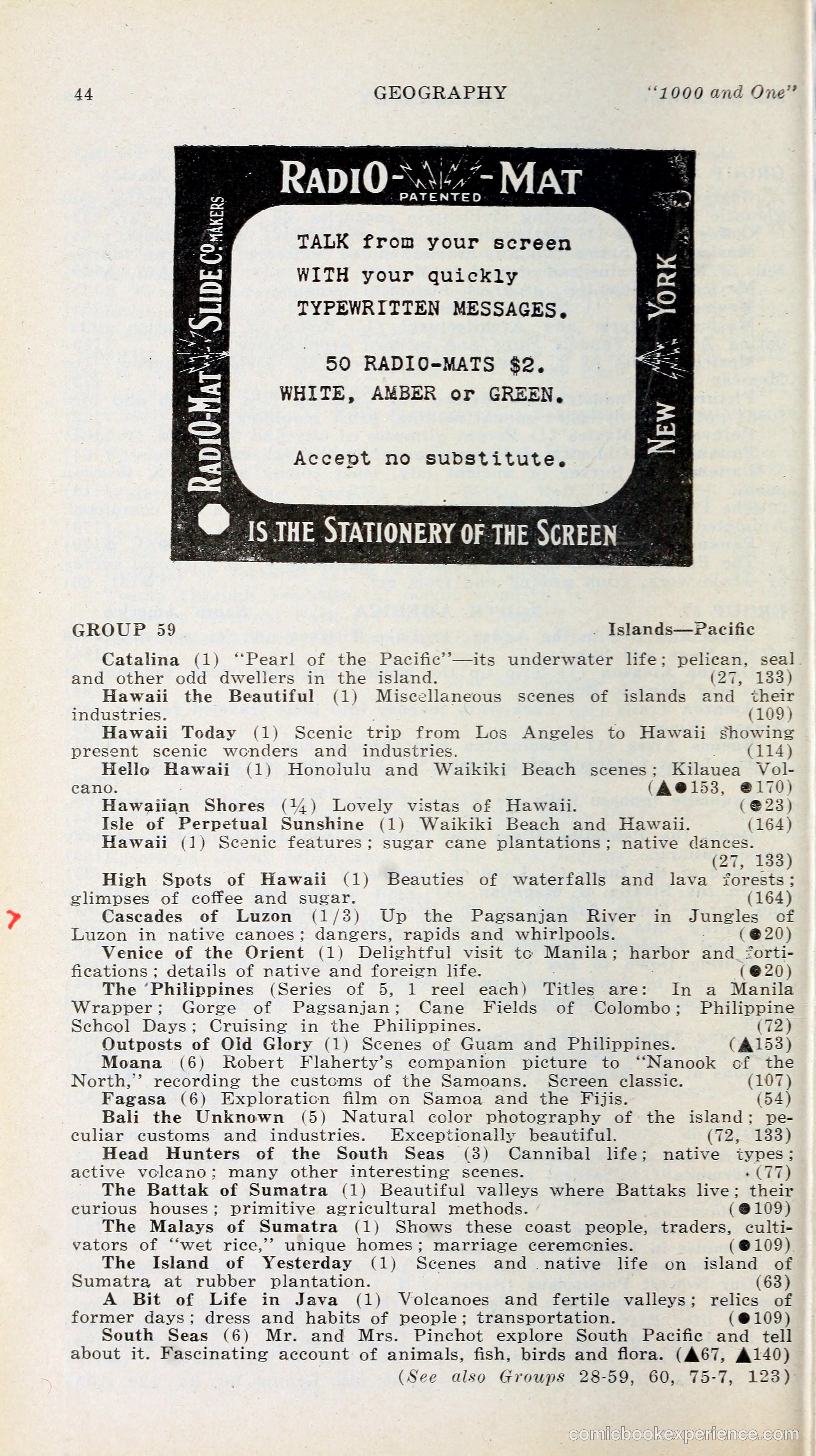1000 and One: The Blue Book of Non-Theatrical Films — page 53 of 158
