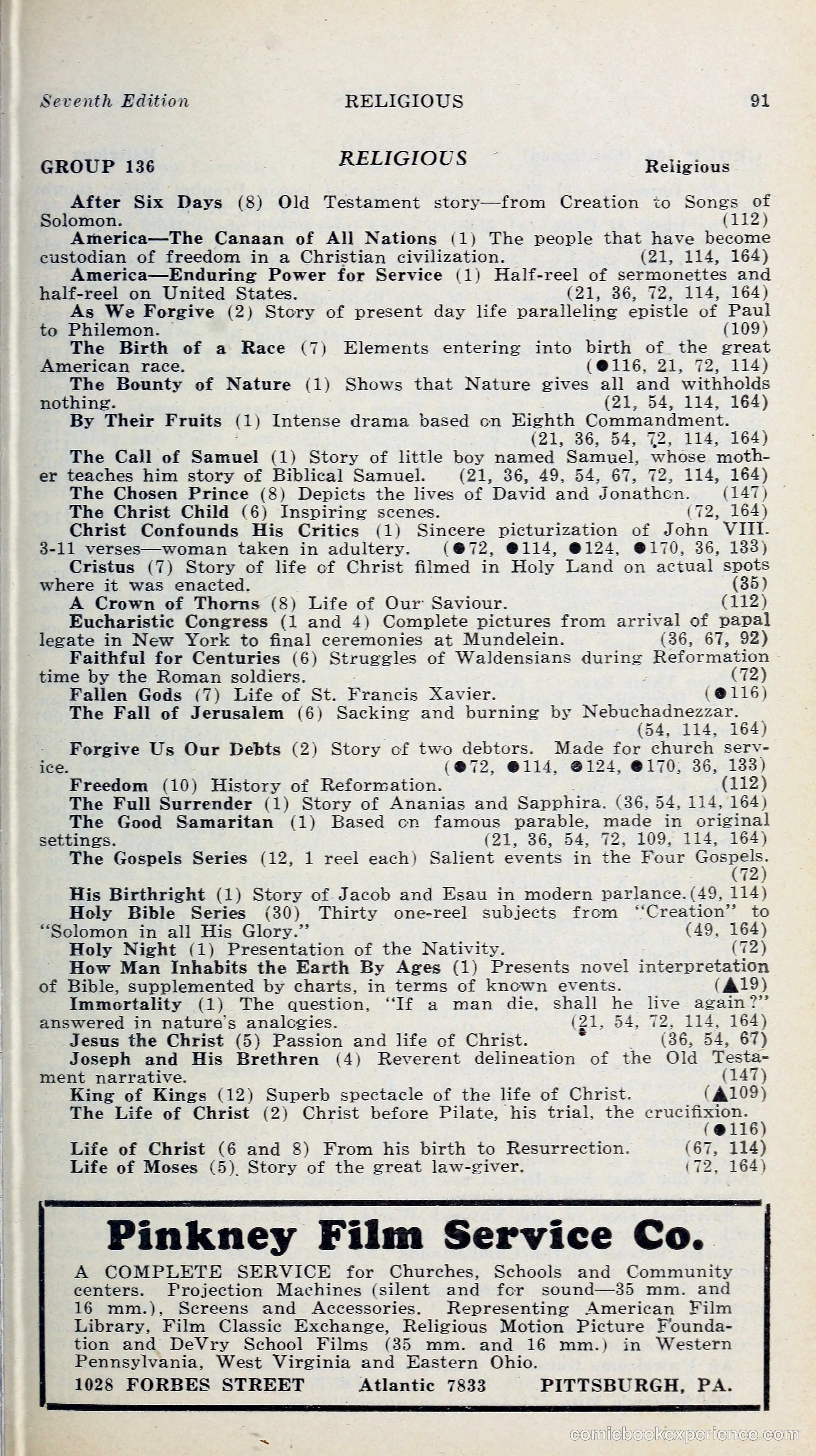 1000 and One: The Blue Book of Non-Theatrical Films — page 100 of 158