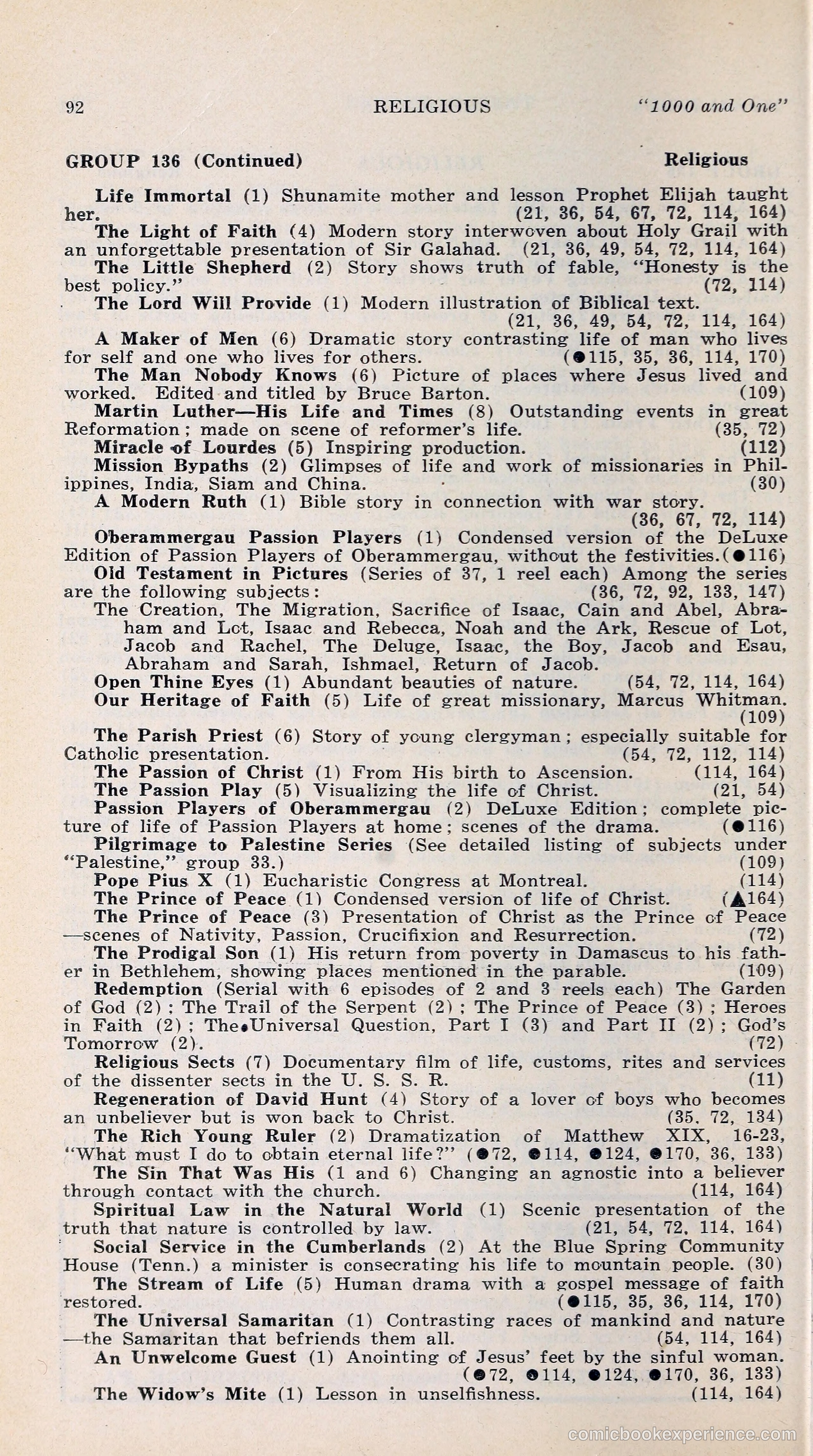1000 and One: The Blue Book of Non-Theatrical Films — page 101 of 158