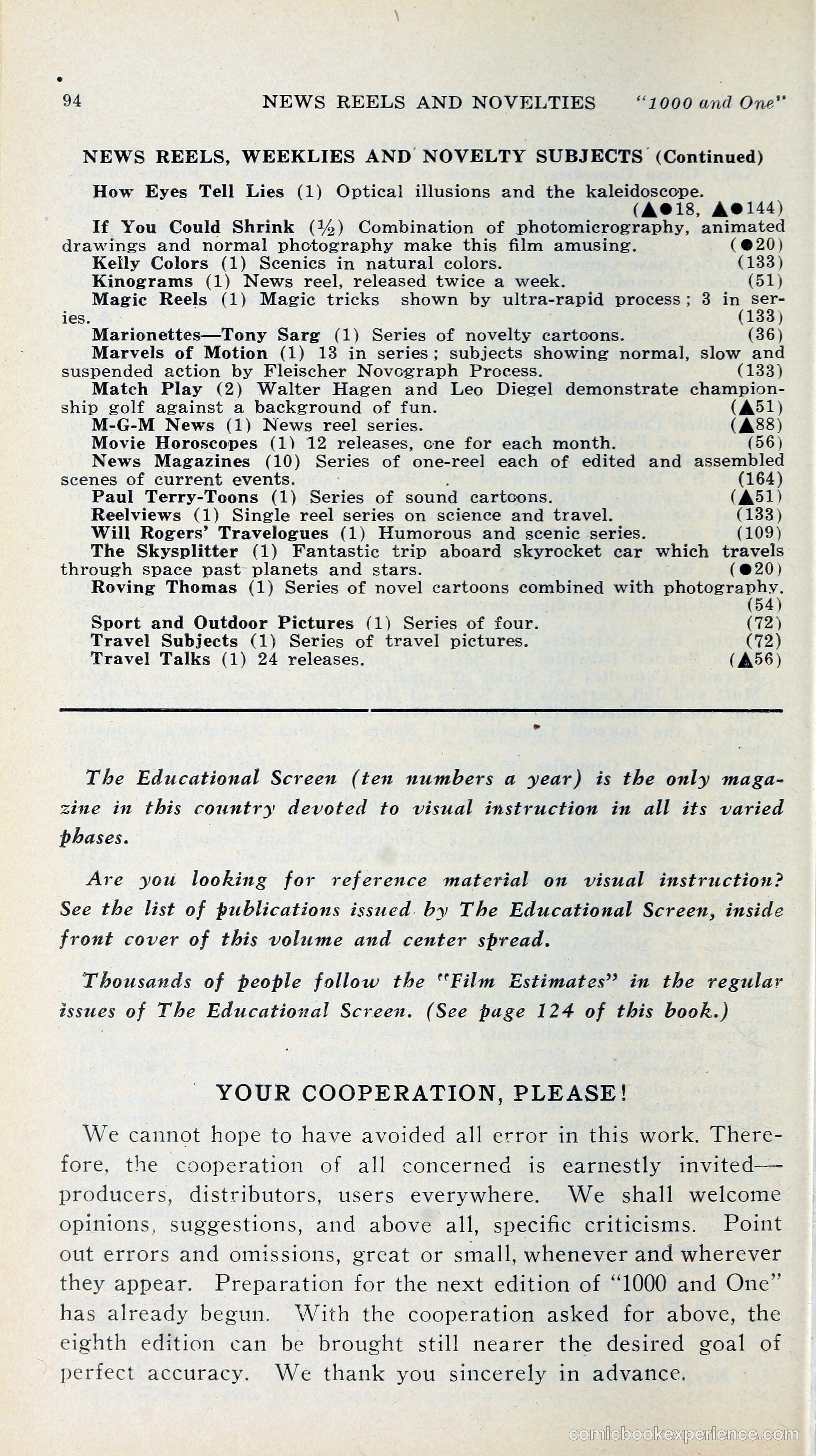 1000 and One: The Blue Book of Non-Theatrical Films — page 103 of 158
