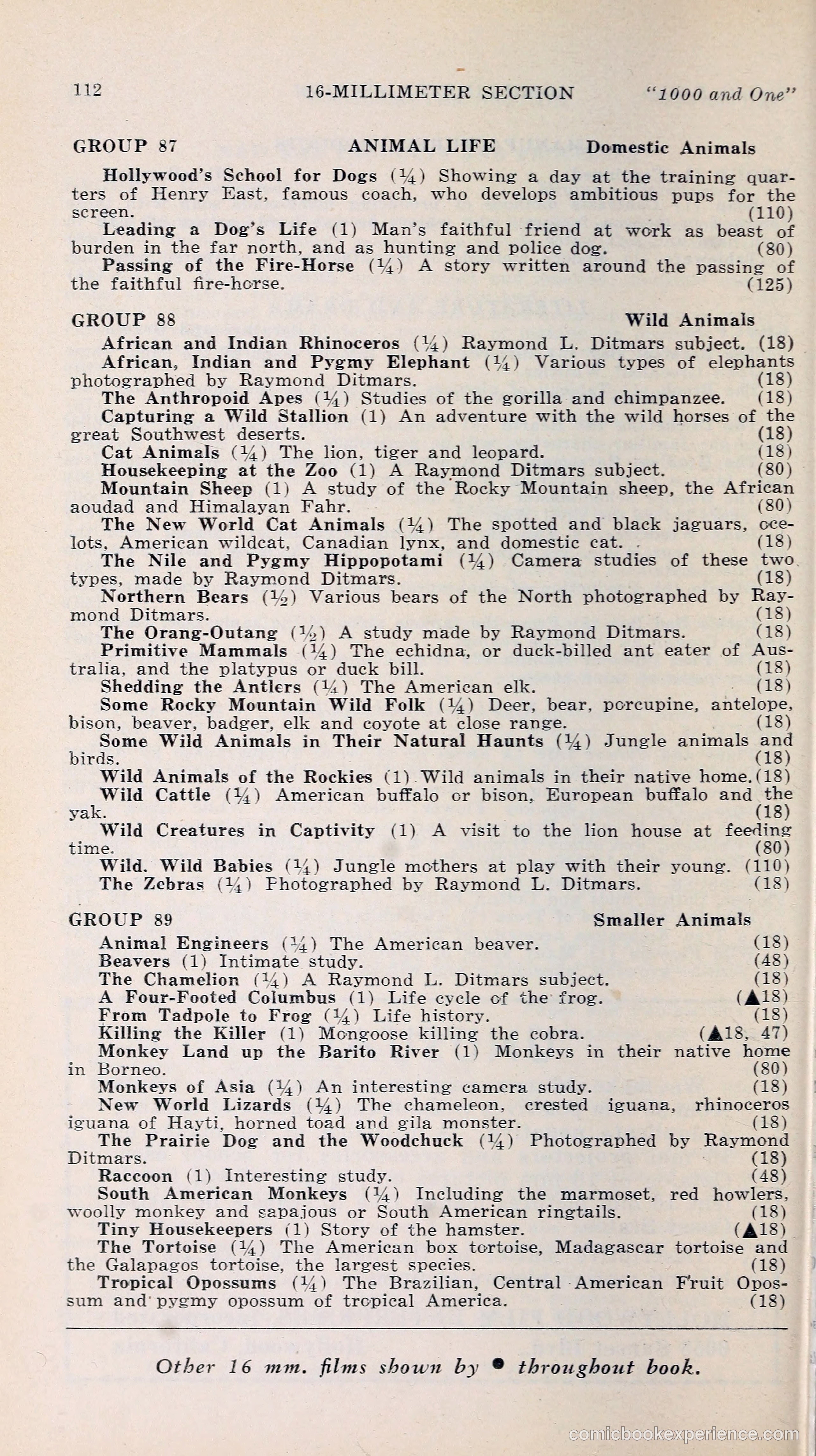 1000 and One: The Blue Book of Non-Theatrical Films — page 121 of 158