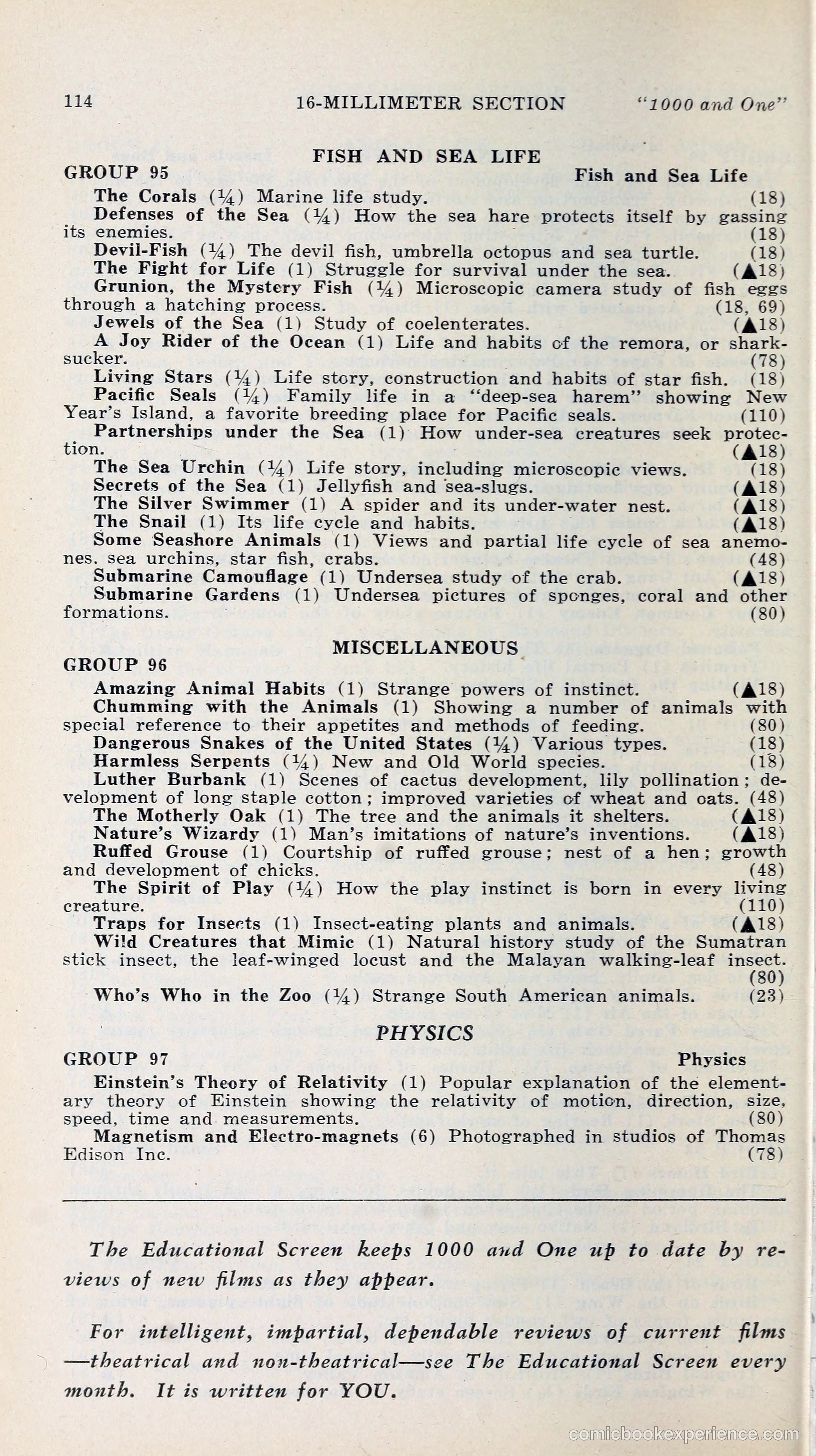 1000 and One: The Blue Book of Non-Theatrical Films — page 123 of 158