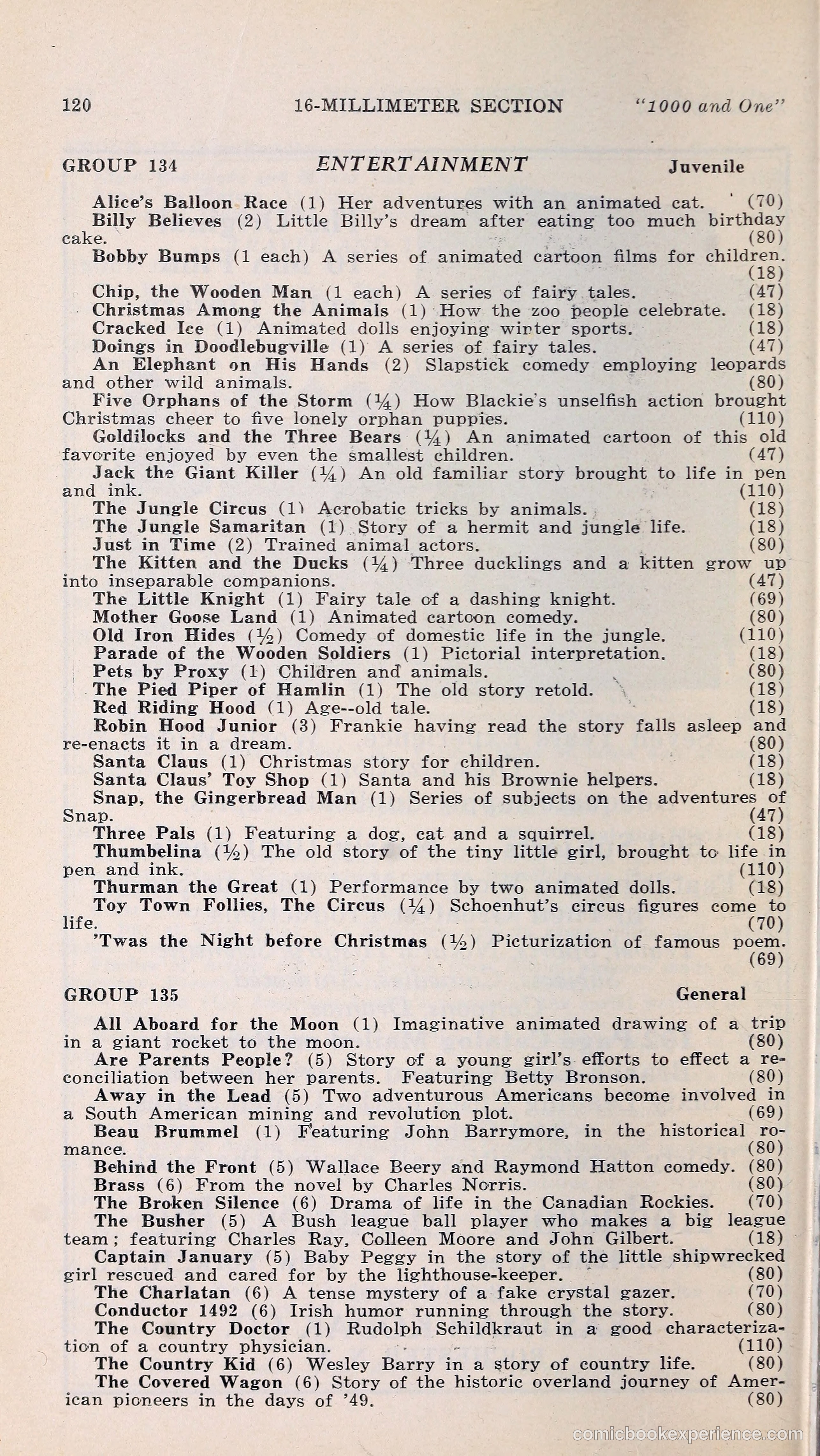 1000 and One: The Blue Book of Non-Theatrical Films — page 129 of 158