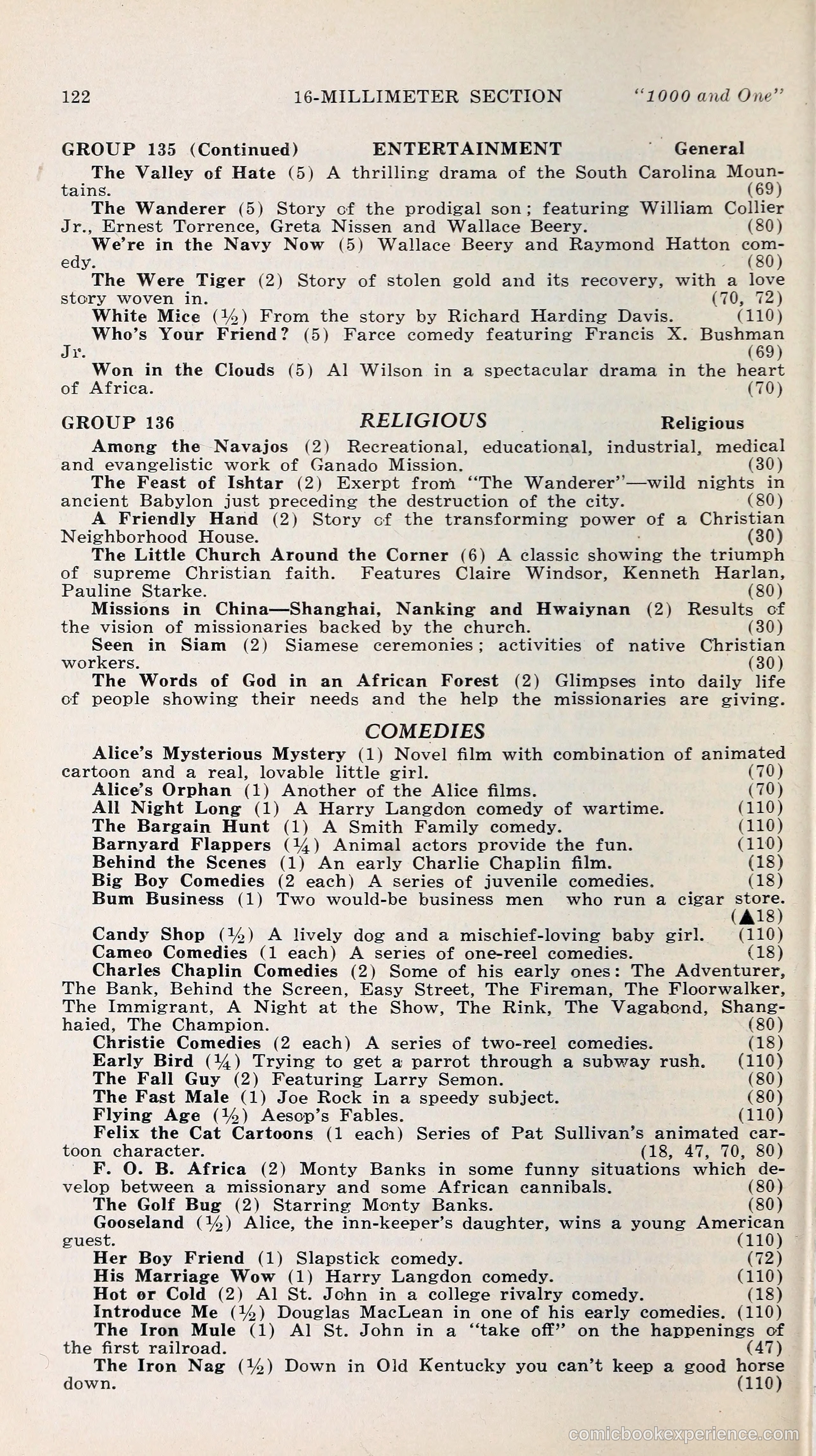 1000 and One: The Blue Book of Non-Theatrical Films — page 131 of 158