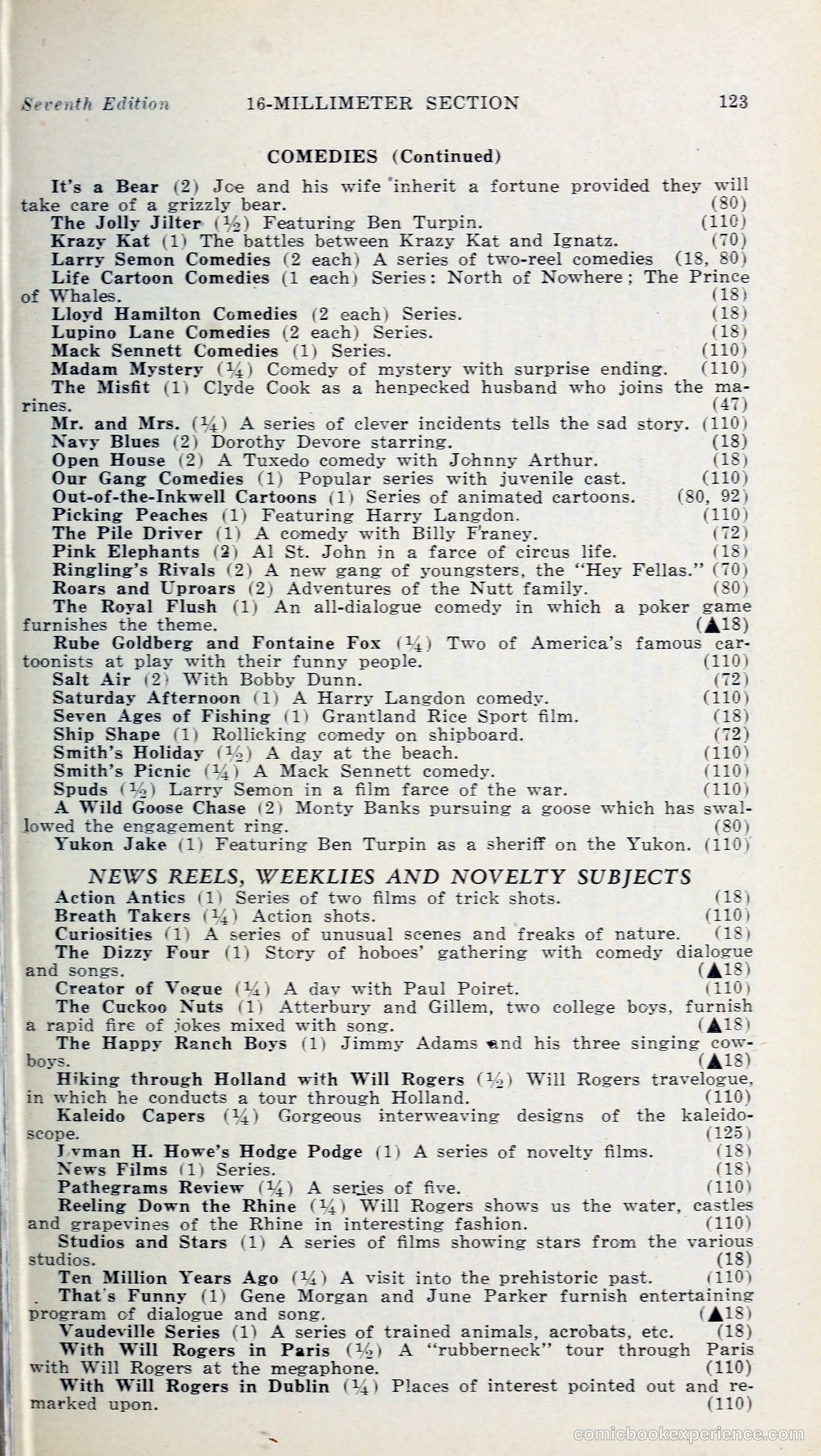 1000 and One: The Blue Book of Non-Theatrical Films — page 132 of 158