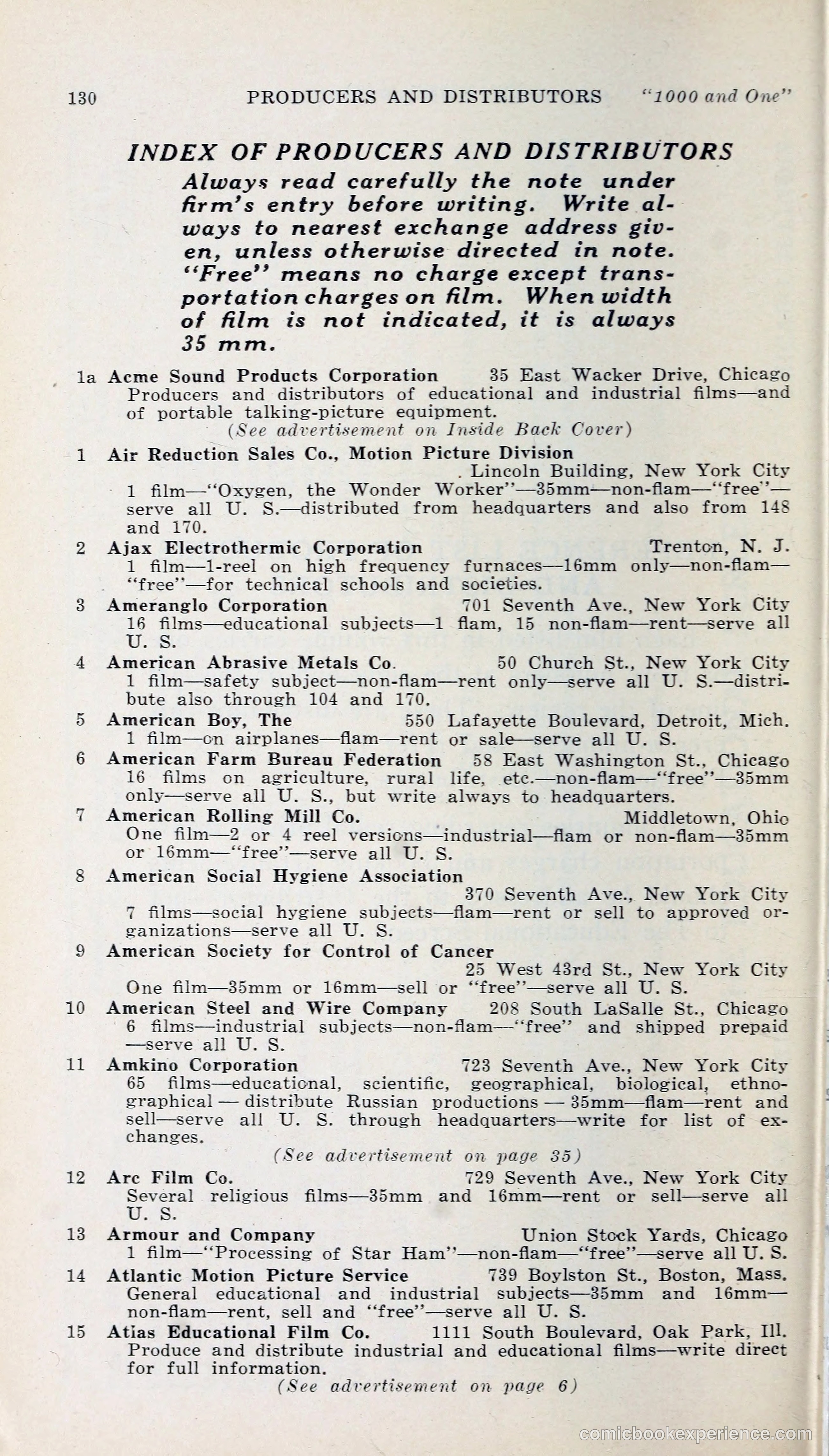 1000 and One: The Blue Book of Non-Theatrical Films — page 139 of 158