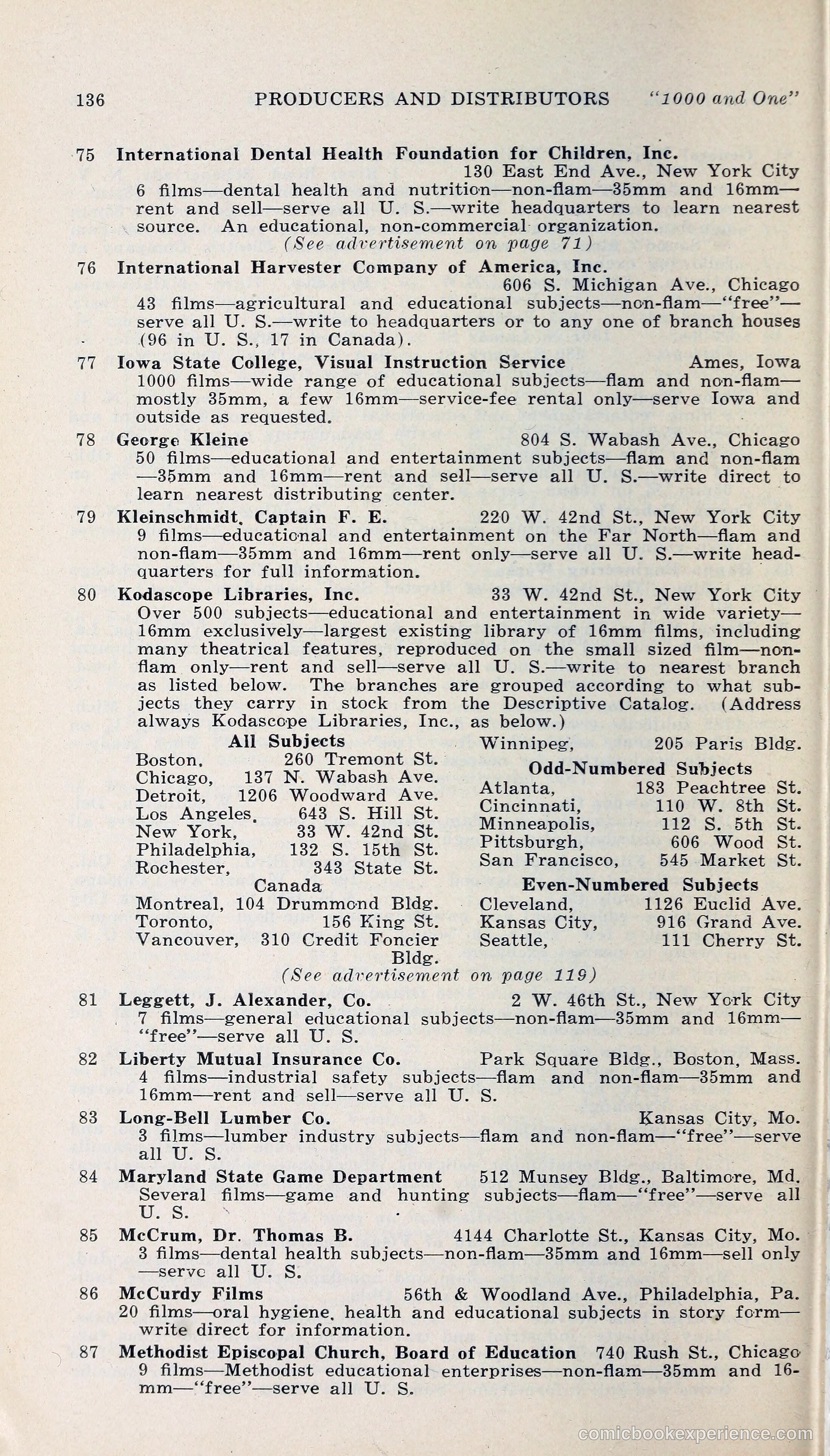 1000 and One: The Blue Book of Non-Theatrical Films — page 145 of 158