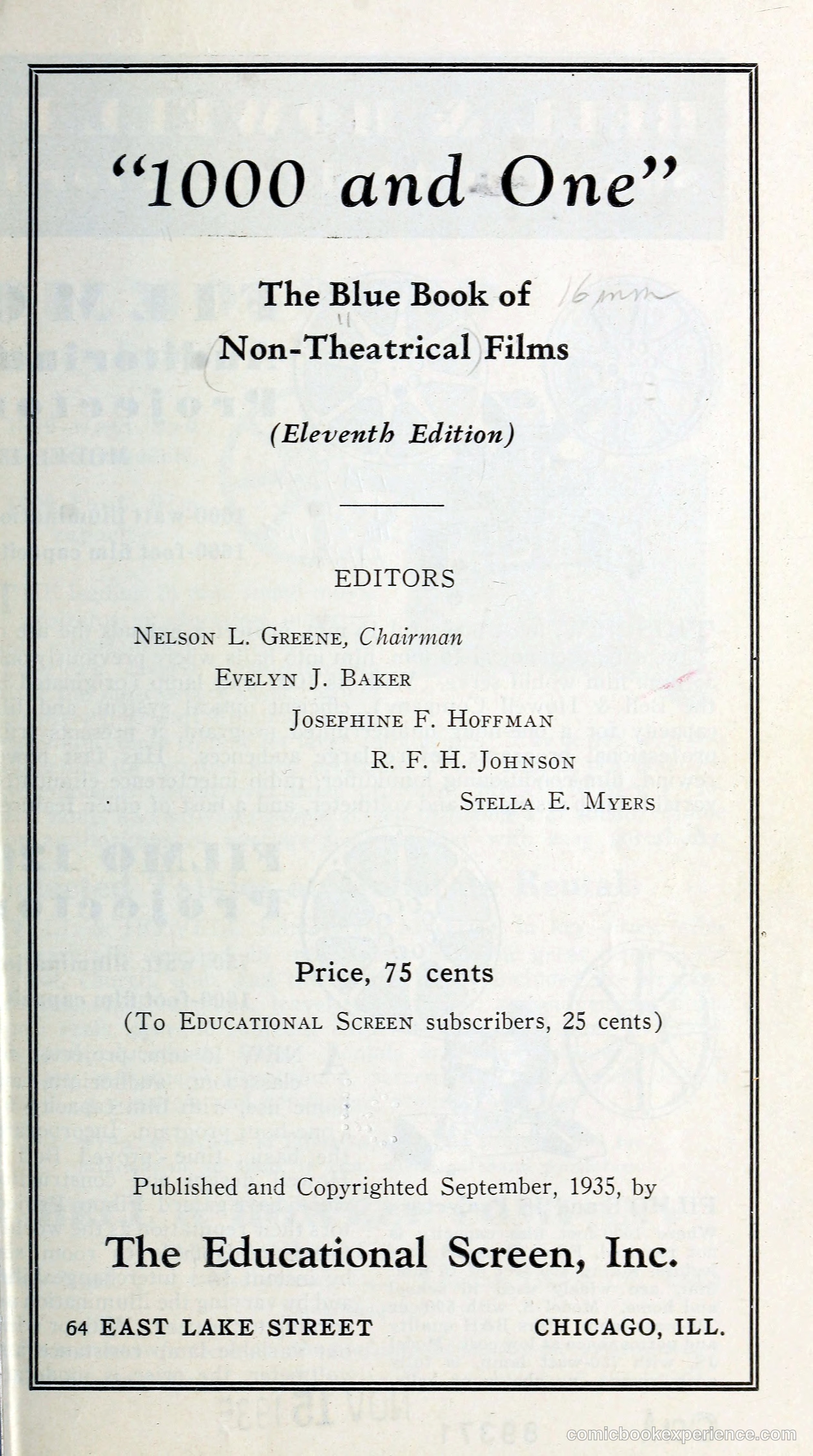 1000 and One: The Blue Book of Non-Theatrical Films — page 10 of 153