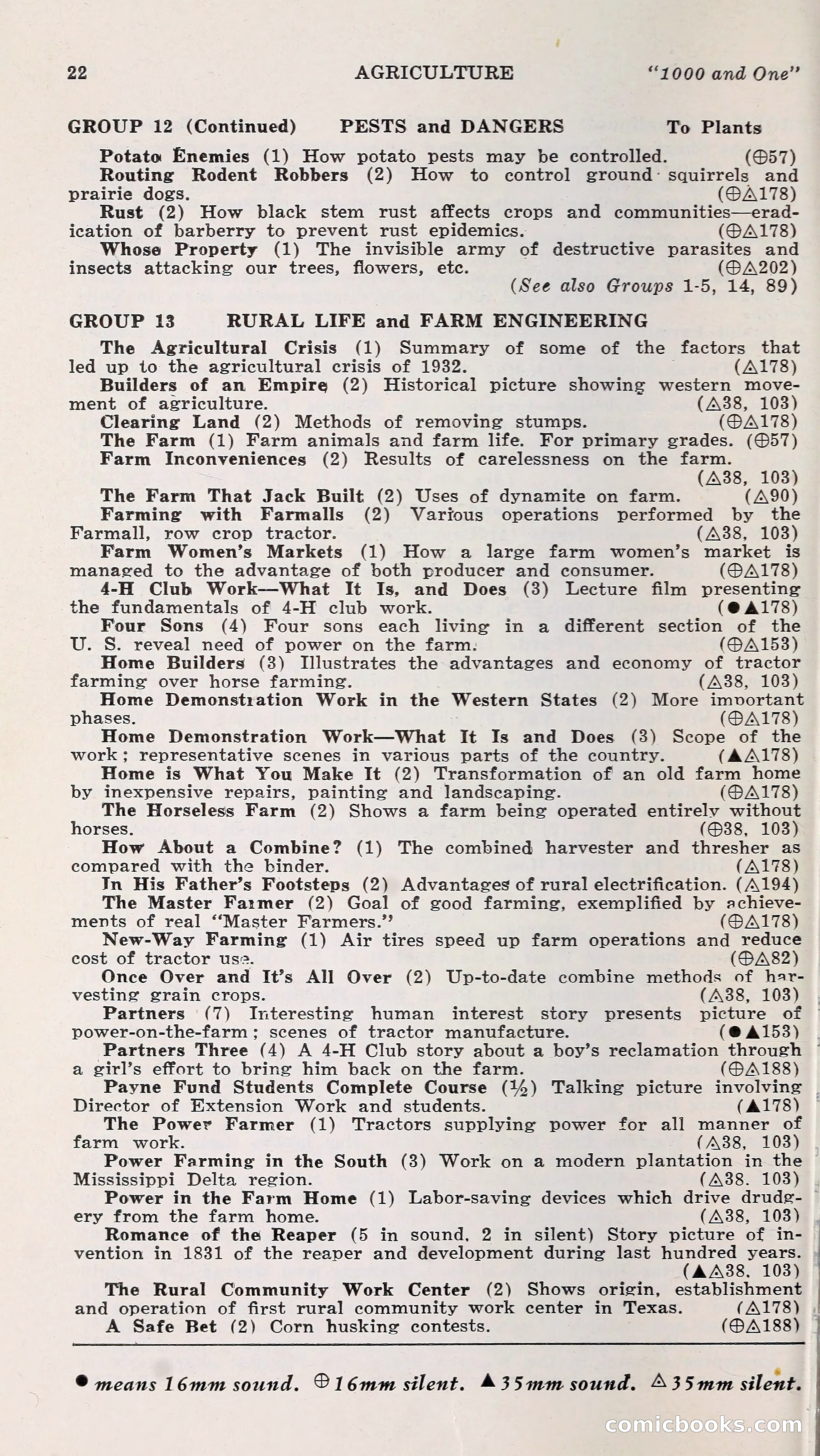 1000 and One: The Blue Book of Non-Theatrical Films — page 31 of 153