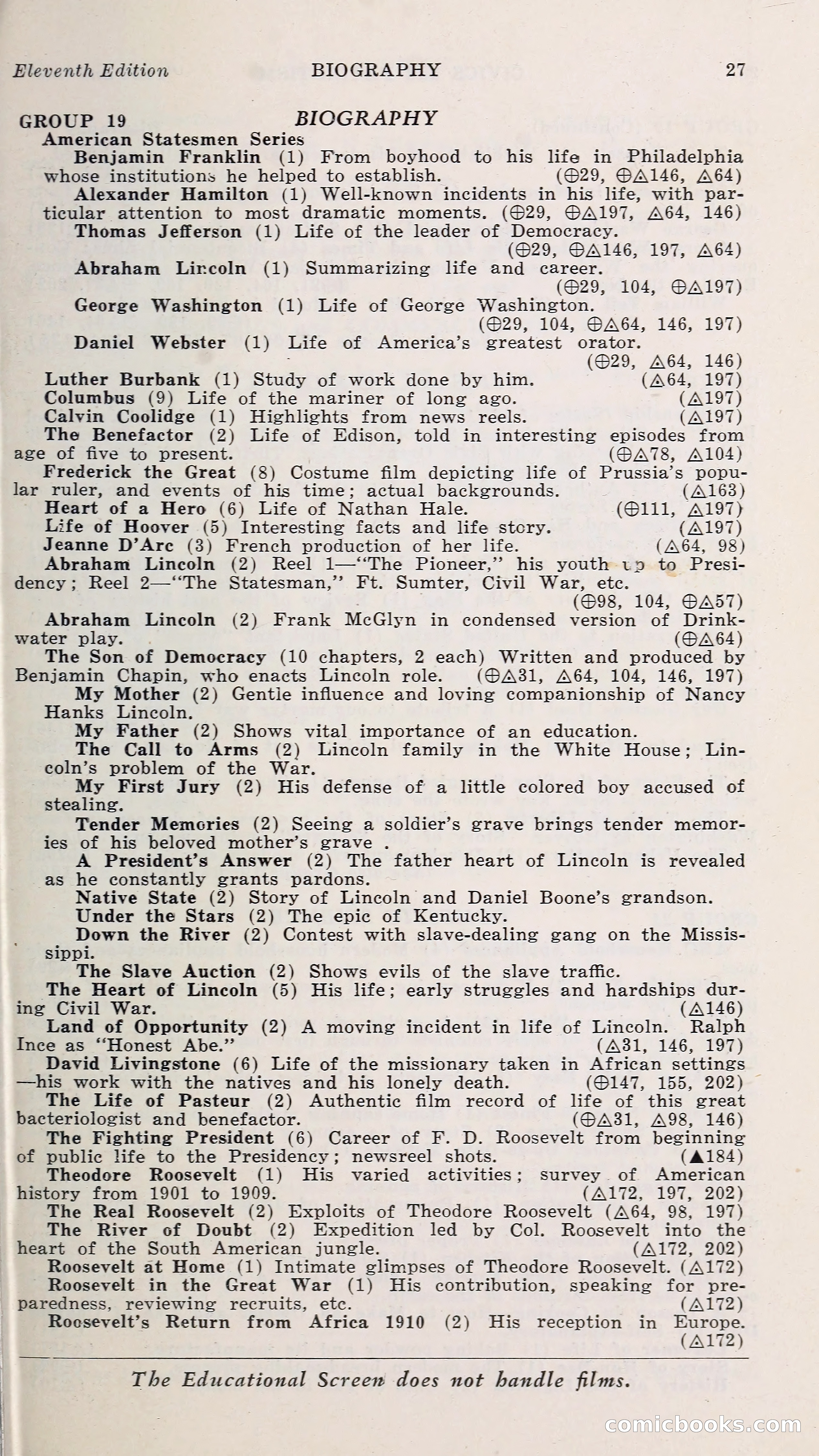 1000 and One: The Blue Book of Non-Theatrical Films — page 36 of 153