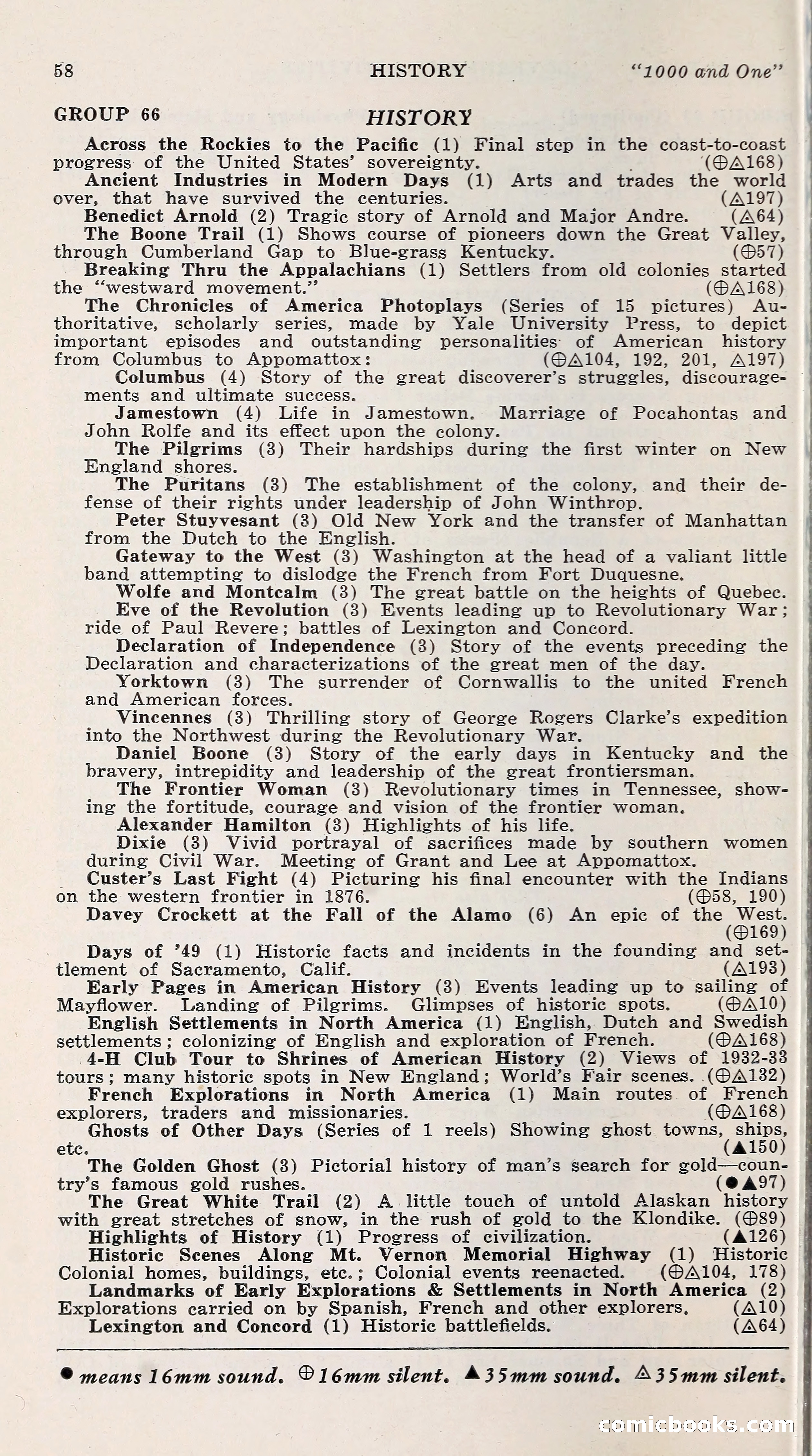 1000 and One: The Blue Book of Non-Theatrical Films — page 67 of 153