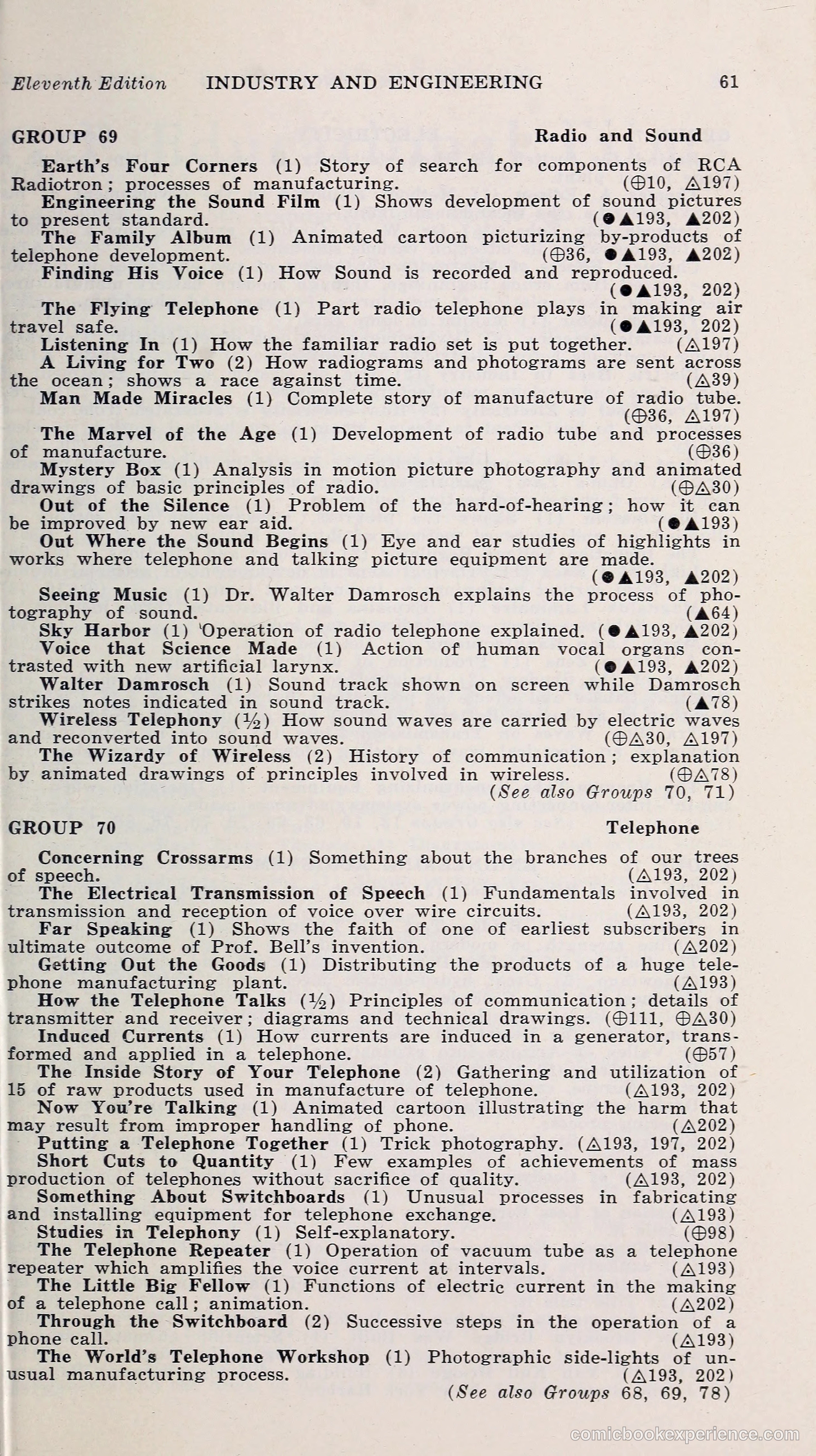 1000 and One: The Blue Book of Non-Theatrical Films — page 70 of 153
