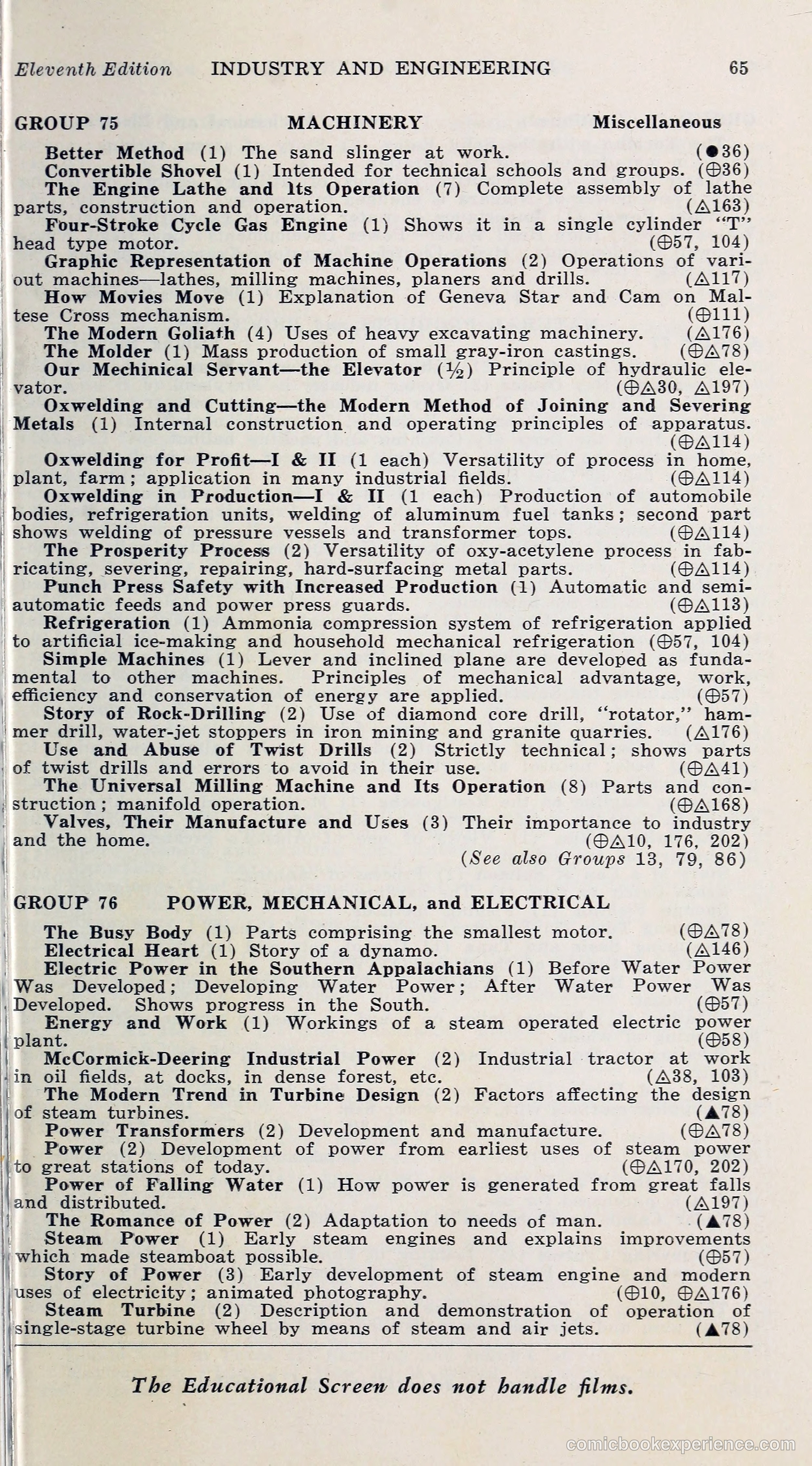1000 and One: The Blue Book of Non-Theatrical Films — page 74 of 153