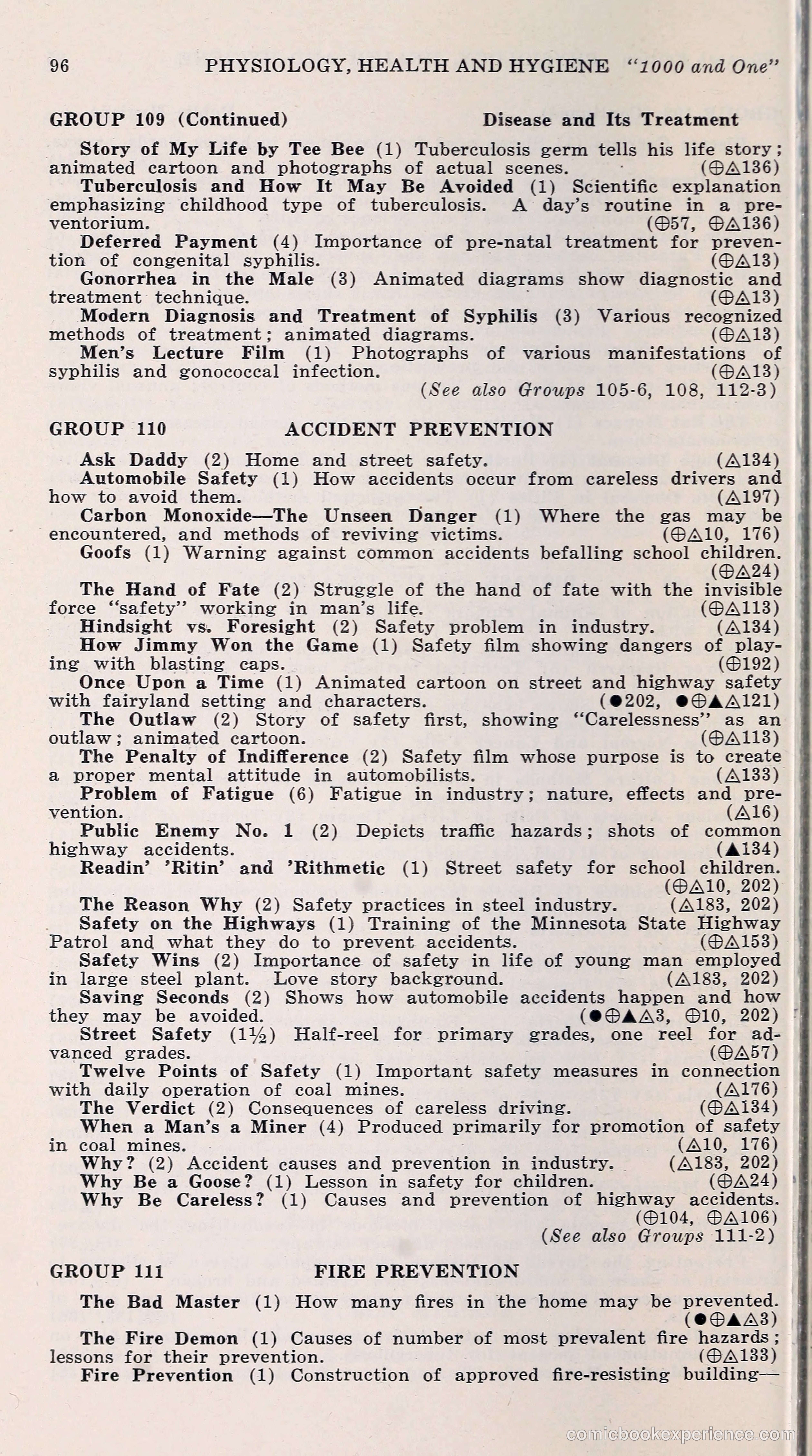 1000 and One: The Blue Book of Non-Theatrical Films — page 105 of 153