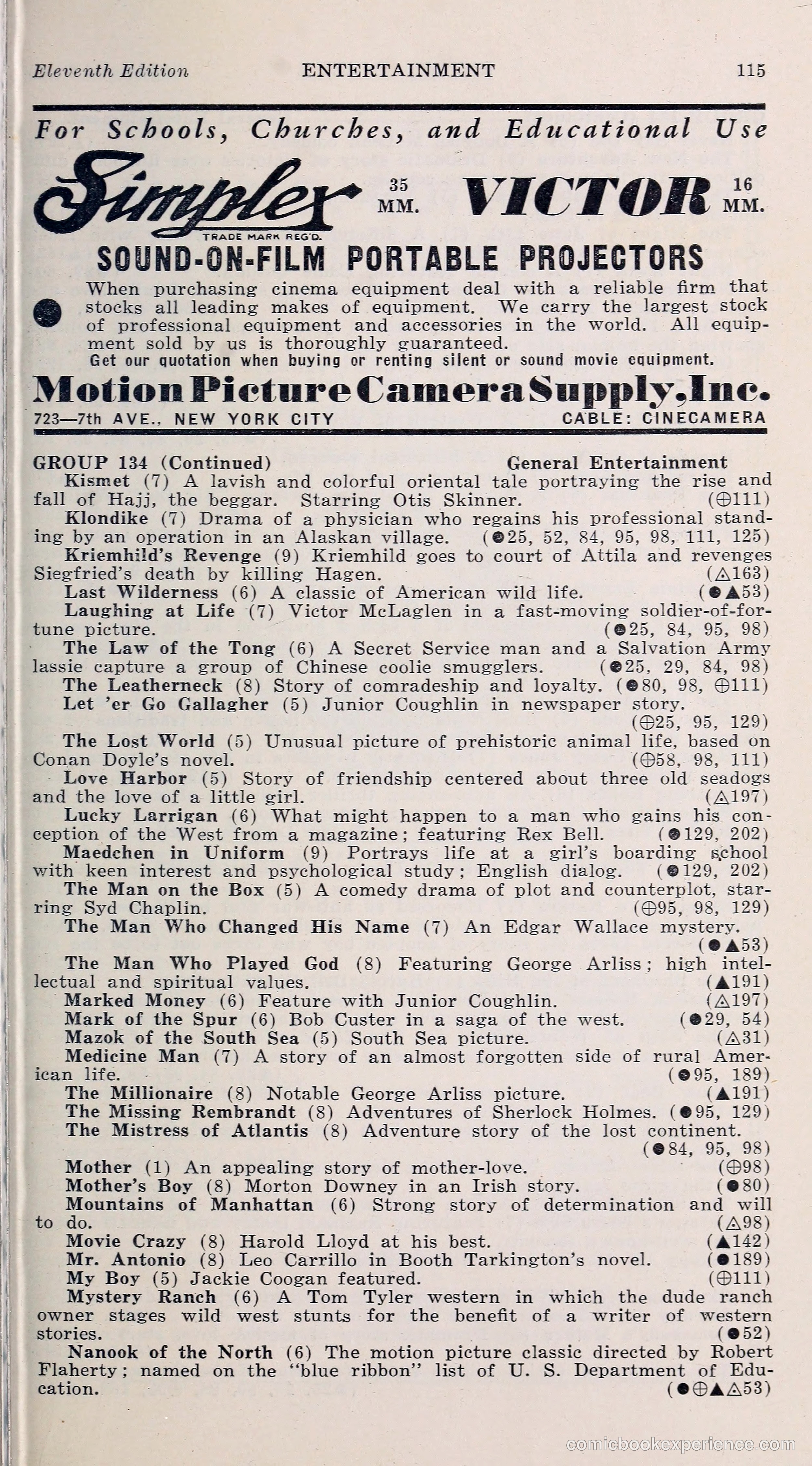 1000 and One: The Blue Book of Non-Theatrical Films — page 124 of 153