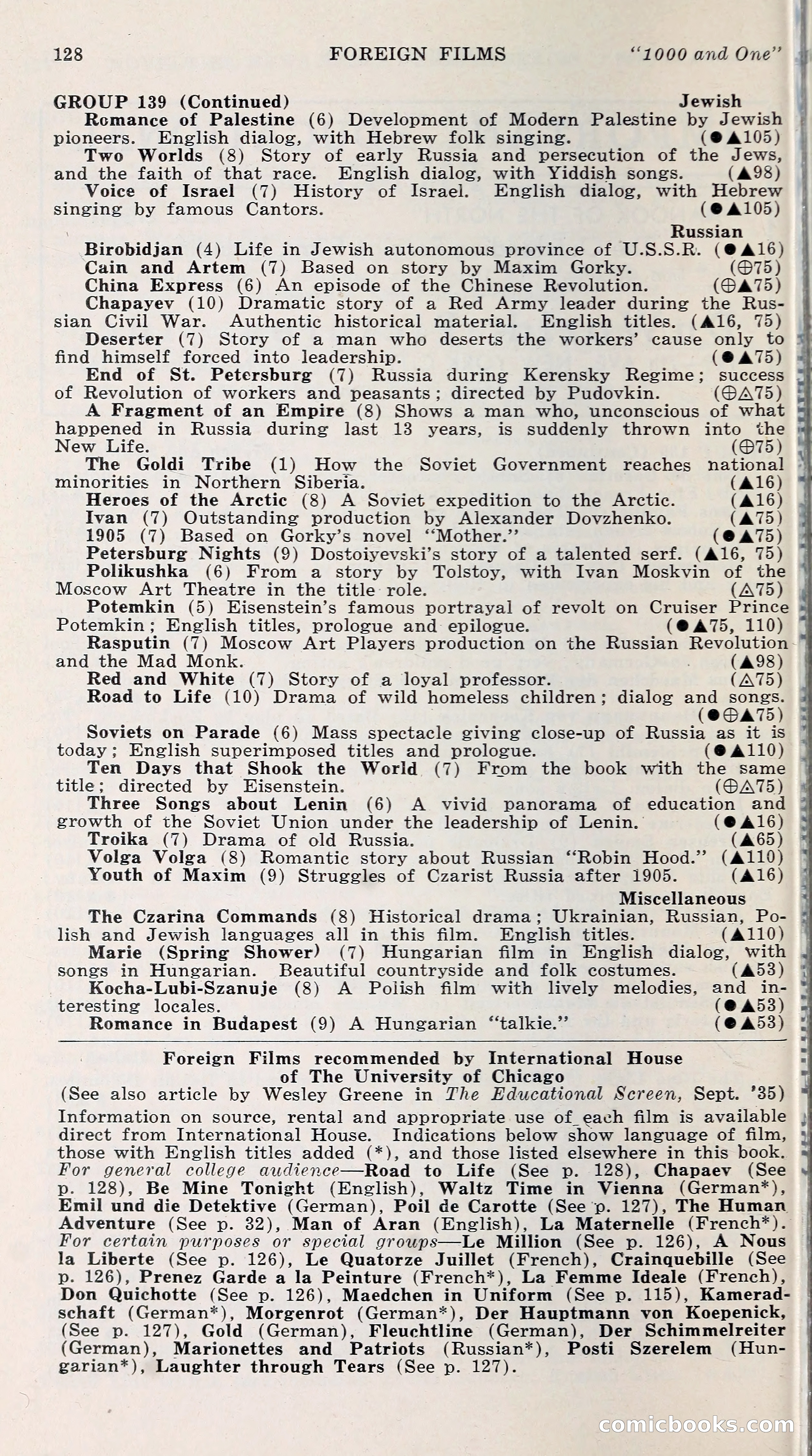 1000 and One: The Blue Book of Non-Theatrical Films — page 137 of 153