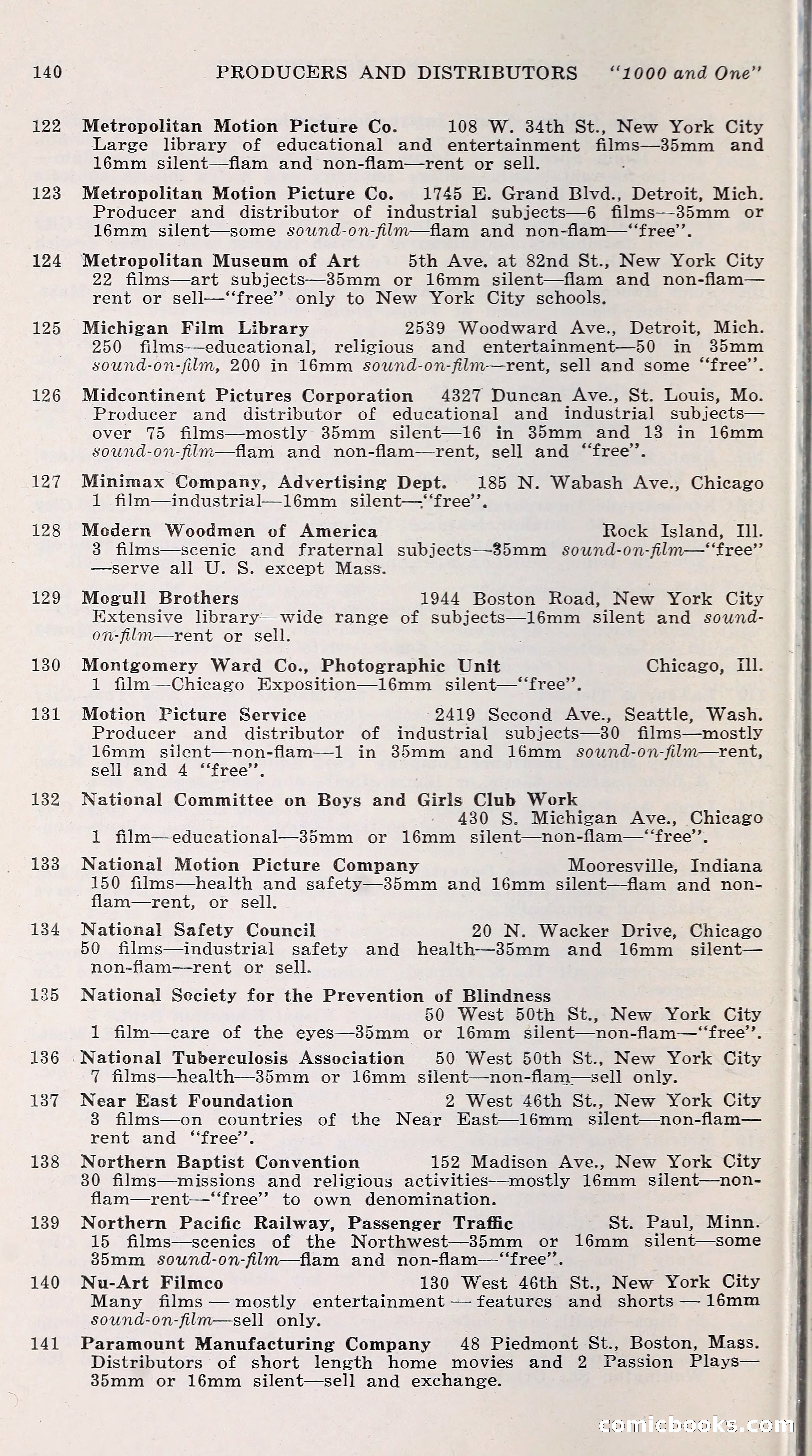 1000 and One: The Blue Book of Non-Theatrical Films — page 149 of 153