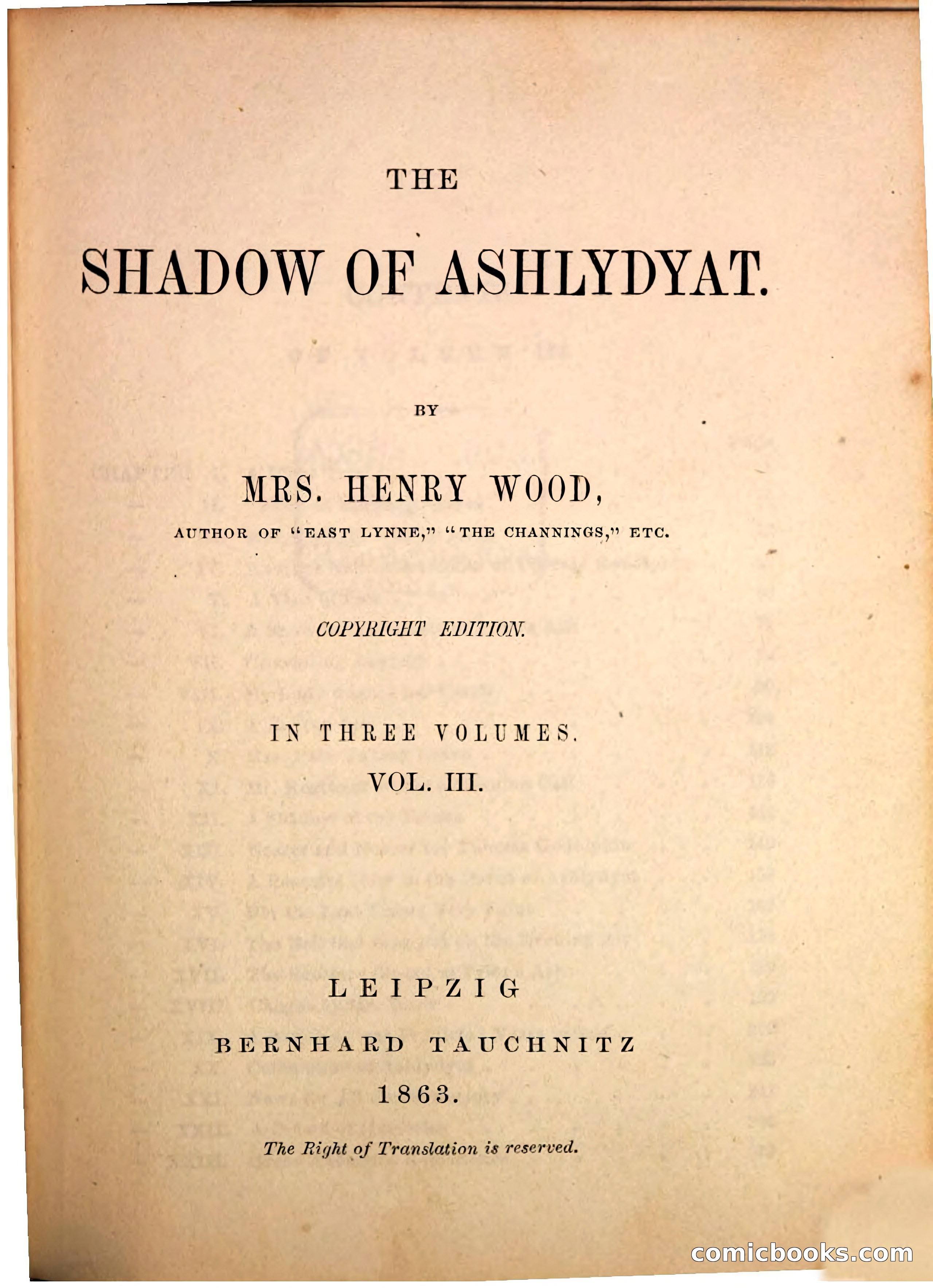 The Shadow of Ashlydyat, Vol. III