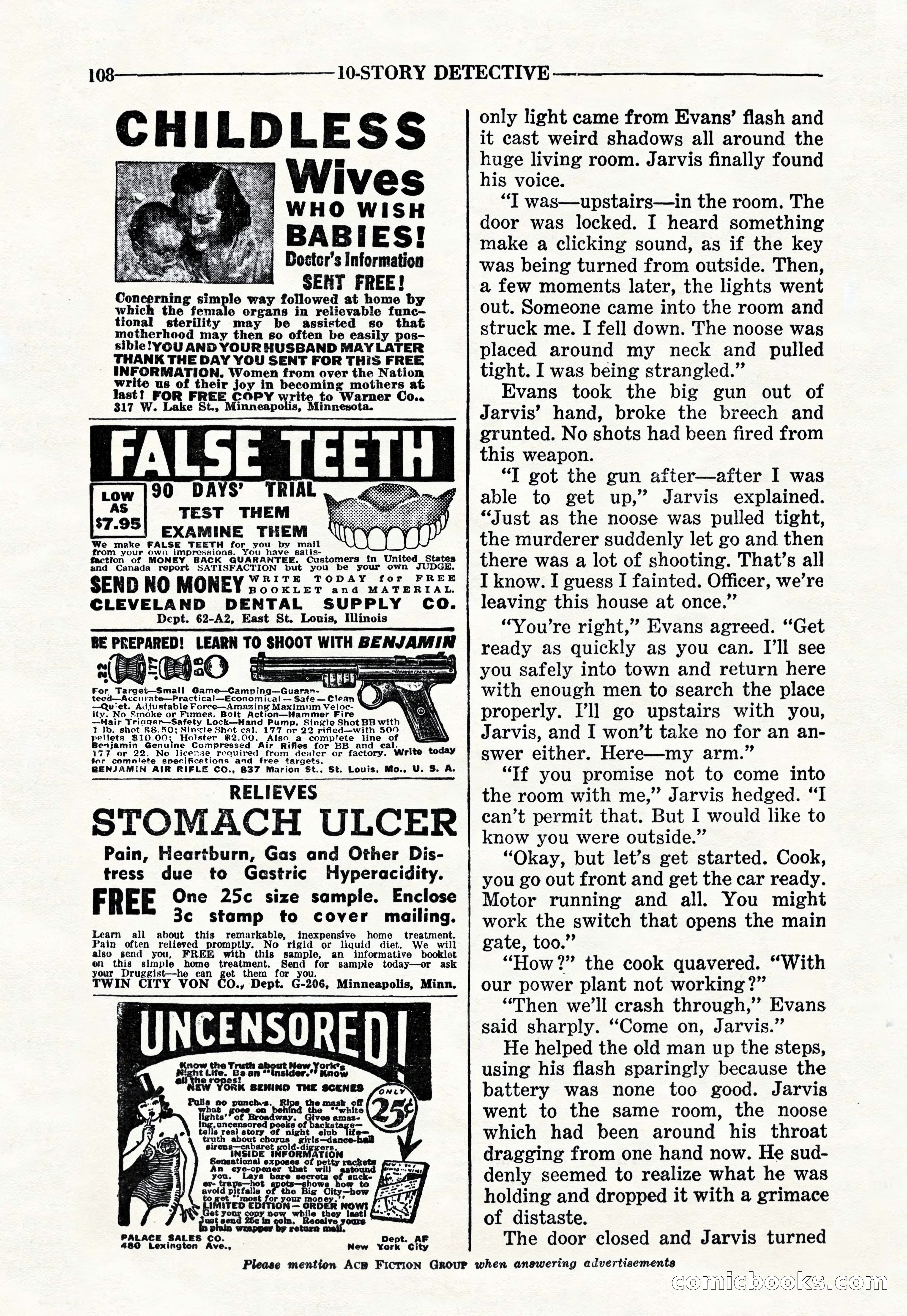 10-Story Detective Magazine Cover — page 110 of 116