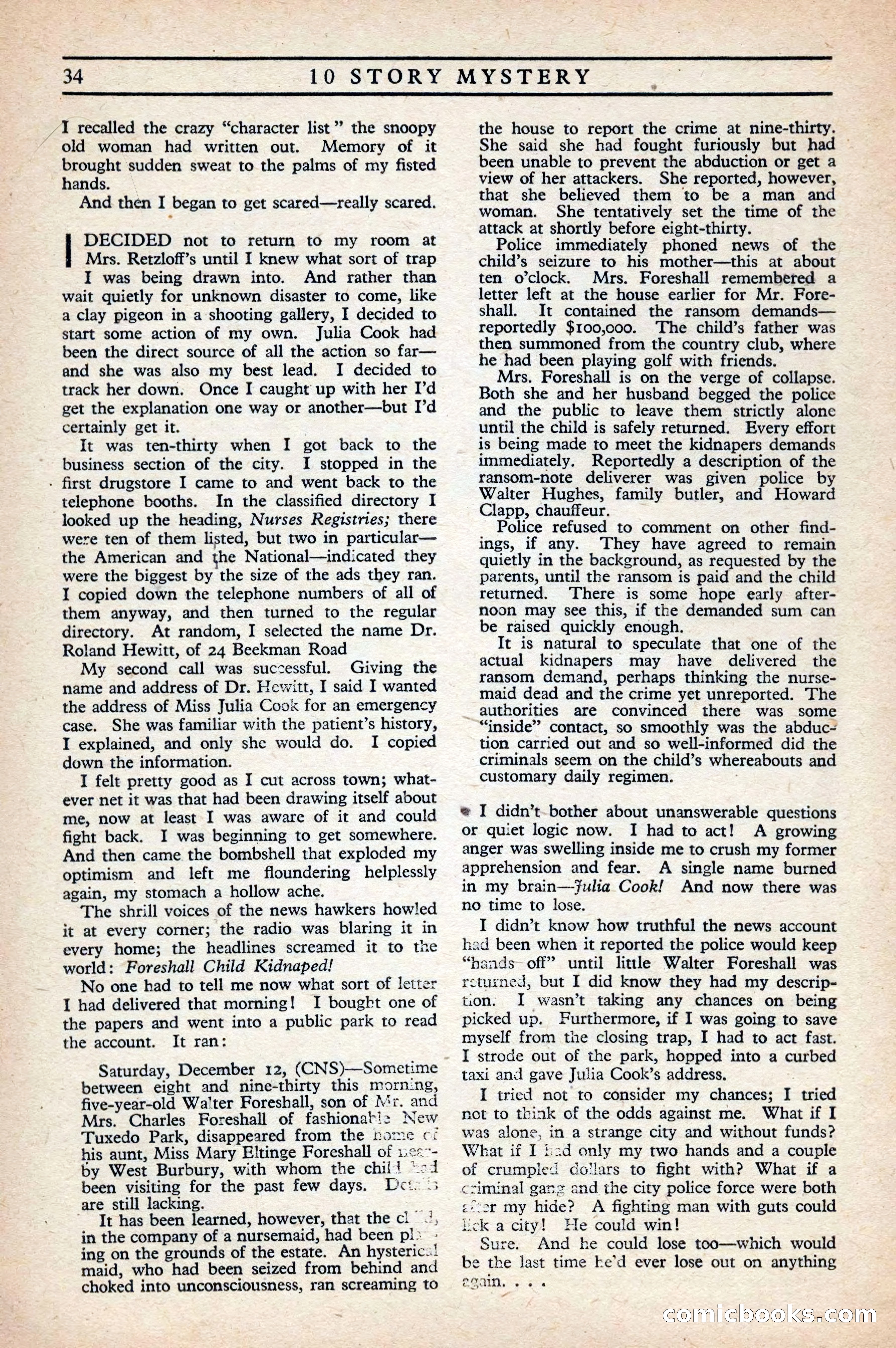 10 Story Mystery Magazine, Issue 1 — page 36 of 68
