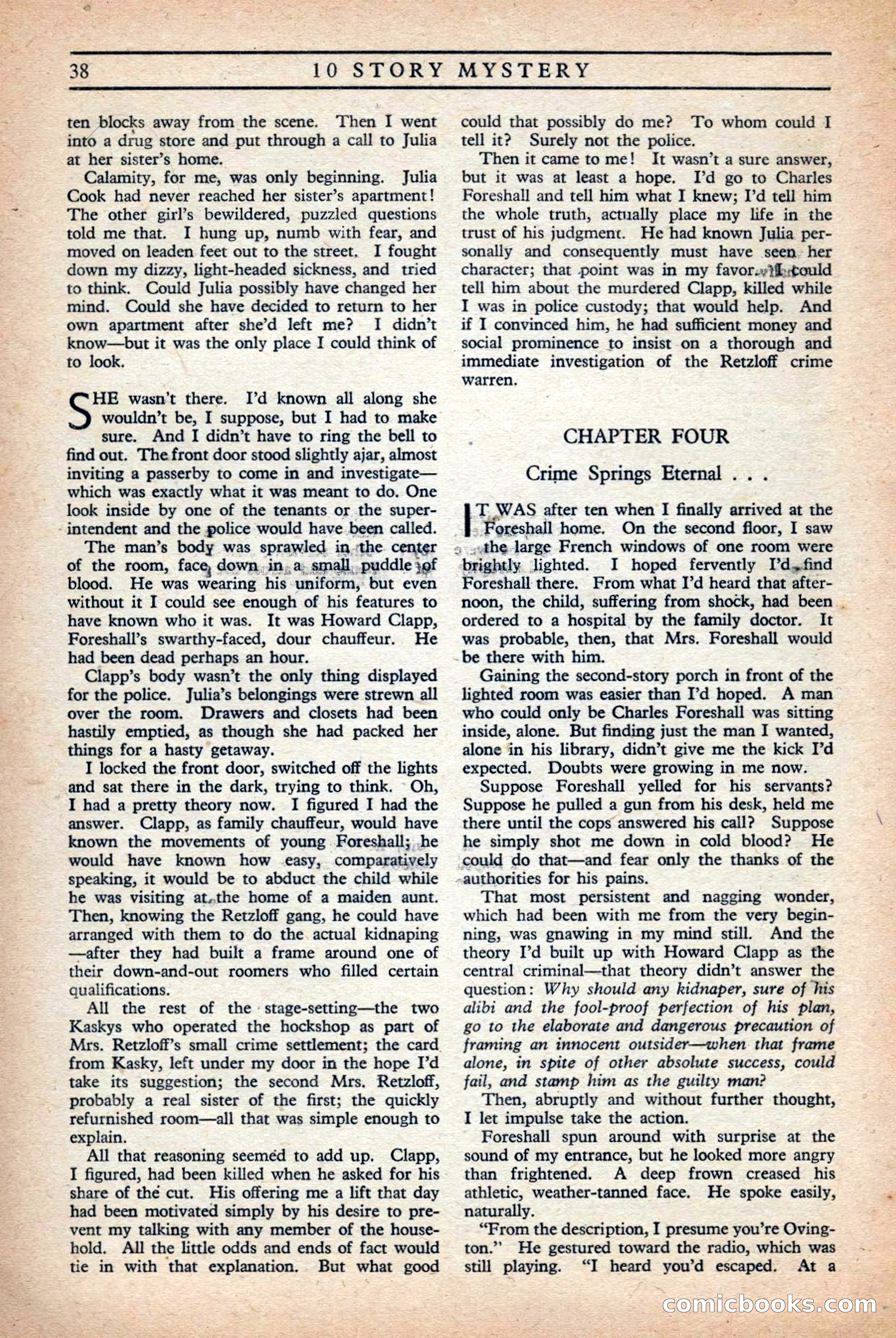 10 Story Mystery Magazine, Issue 1 — page 40 of 68