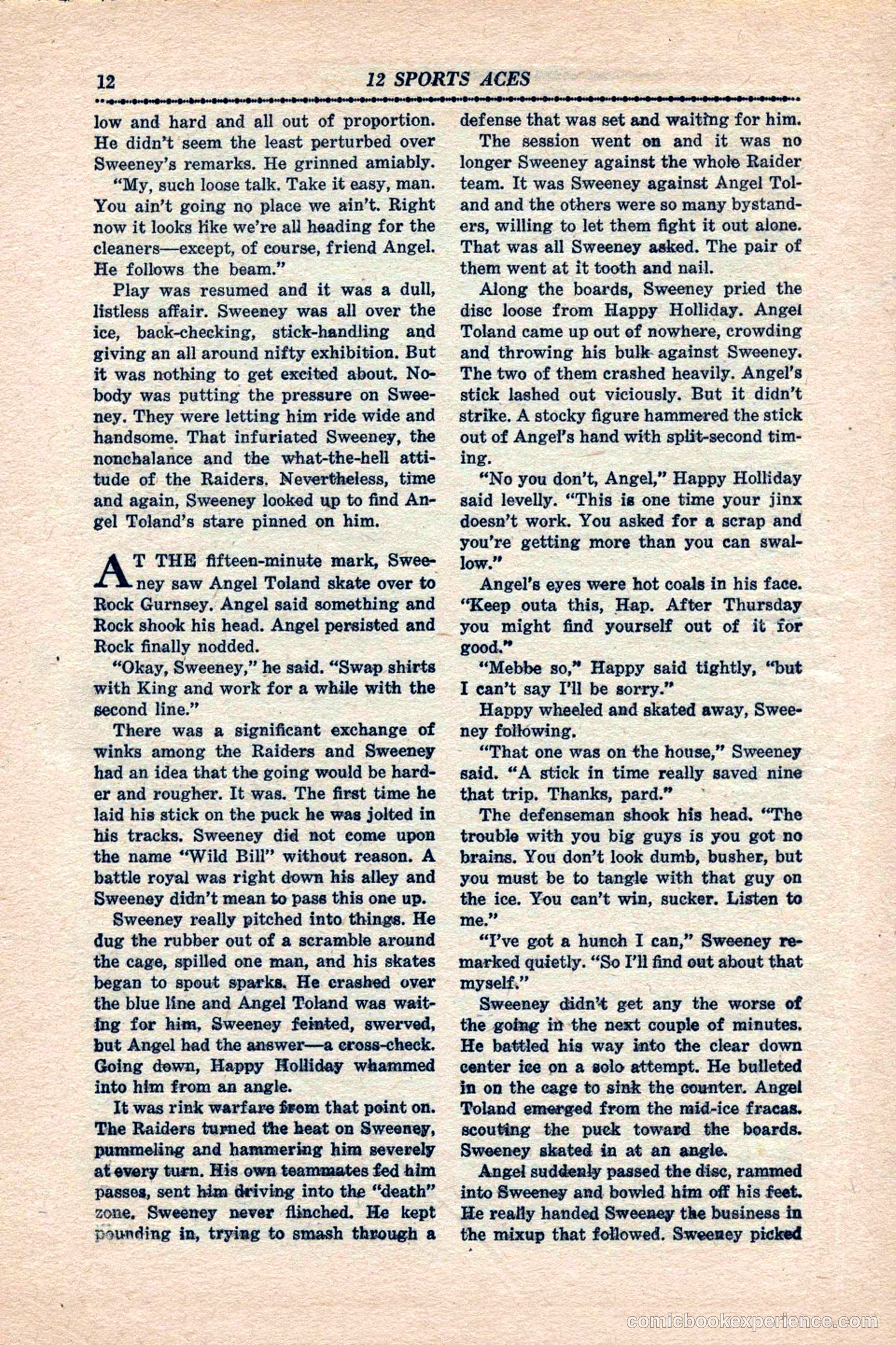12 Sports Aces, January 1943 — page 14 of 116
