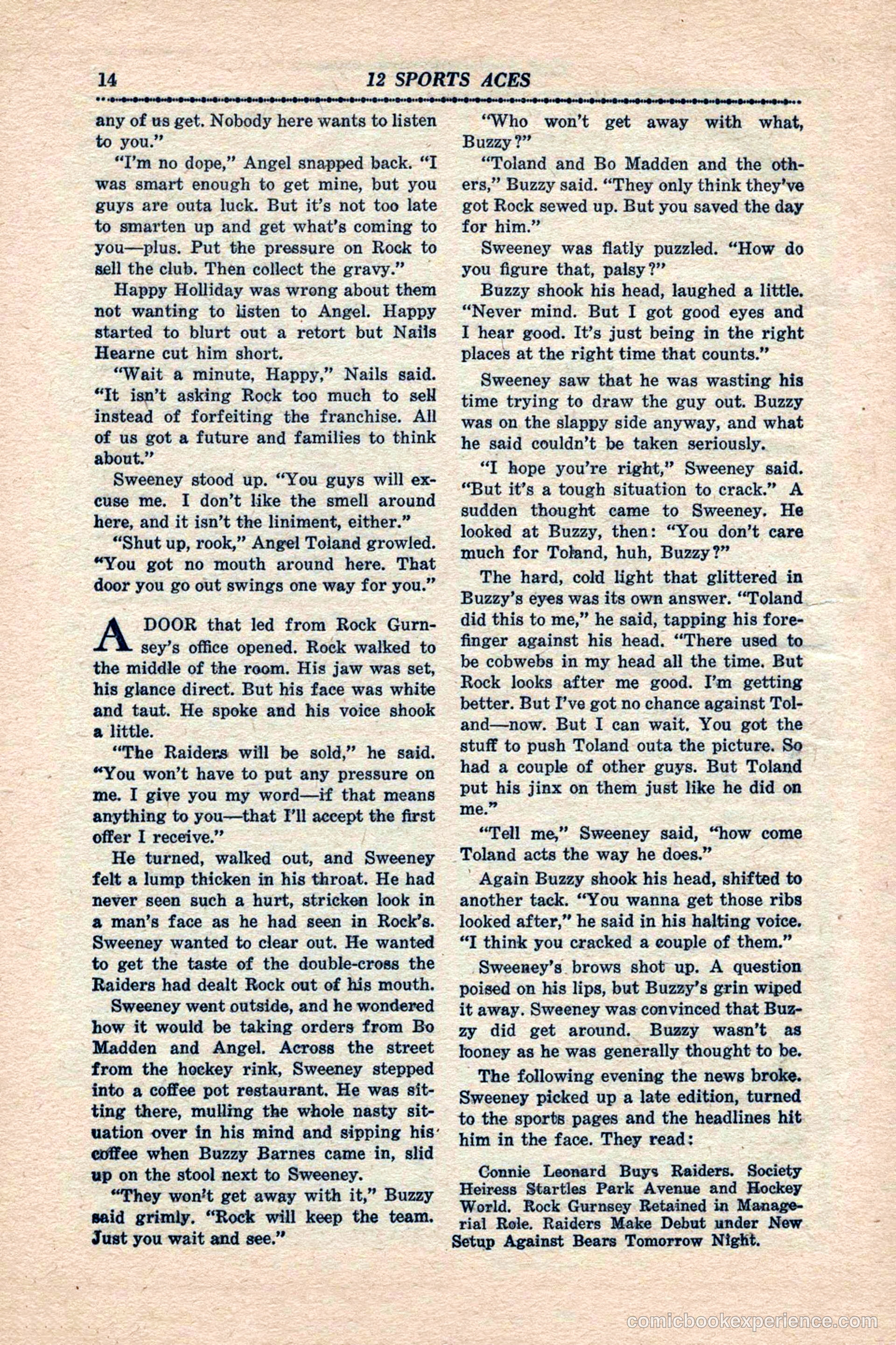 12 Sports Aces, January 1943 — page 16 of 116